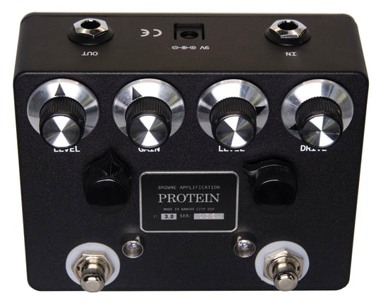 Browne Amplification Protein Dual Overdrive V3 Black Effect Pedal - Danville Music