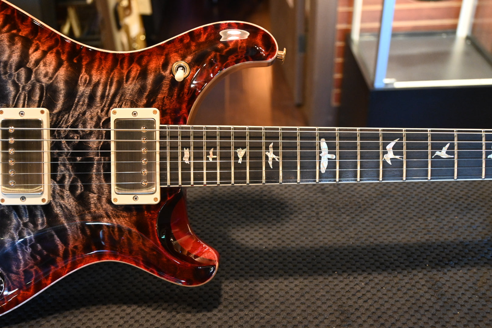 PRS Paul Reed Smith McCarty 594 Quilt Maple 10-Top w/Matching Neck - Charcoal Cherry Burst #3187 - Danville Music