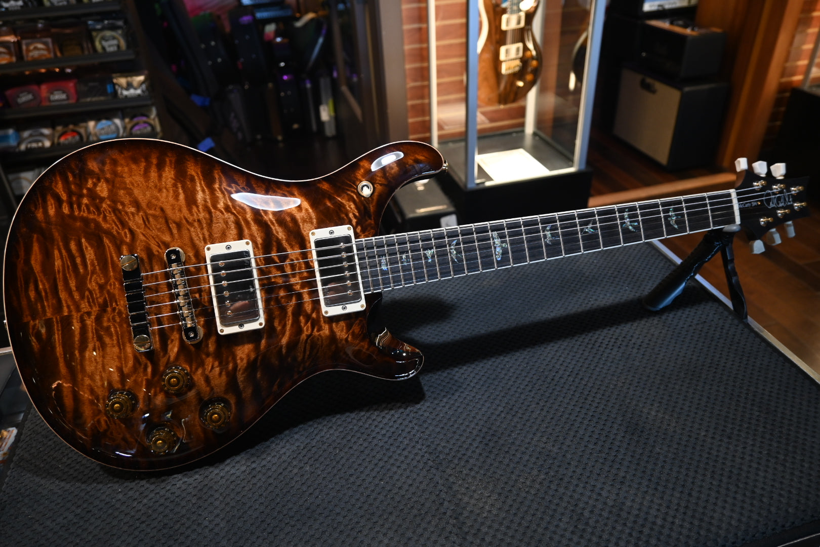 PRS Wood Library McCarty 594 10-Top Quilt Swamp Ash Back Torr. Maple Neck - Copperhead Burst Guitar #9296 - Danville Music
