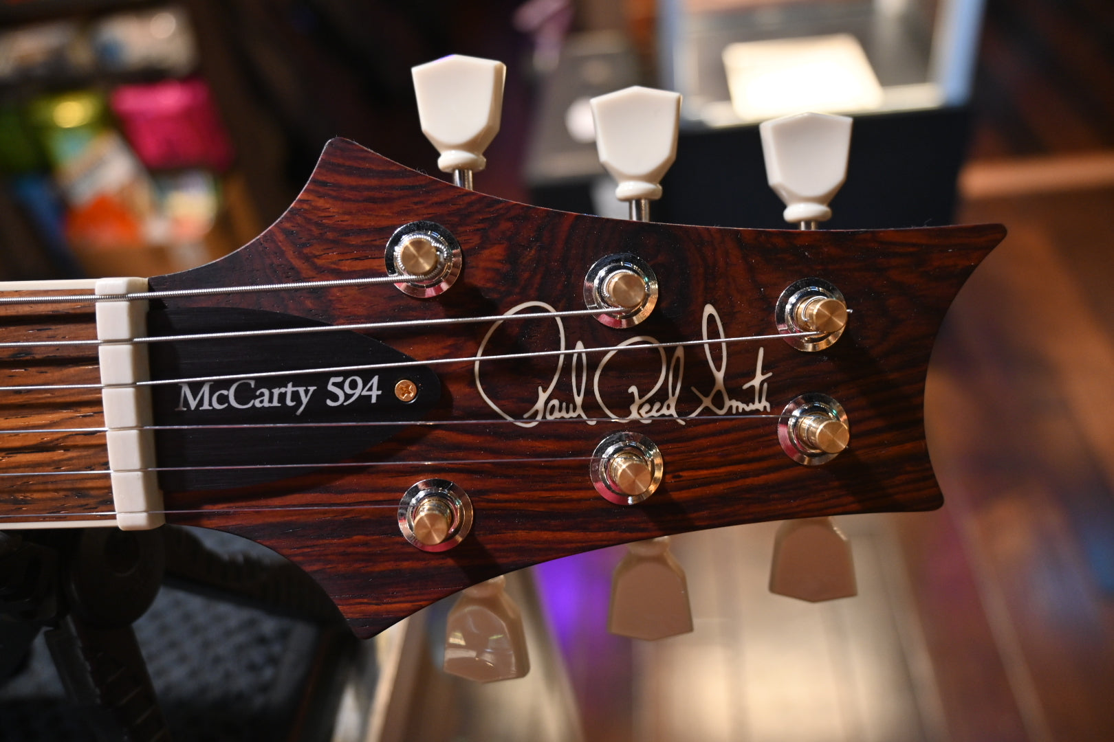 PRS Wood Library McCarty 594 10-Top Quilt Rosewood Neck - Bonnie Pink Guitar #8974 - Danville Music