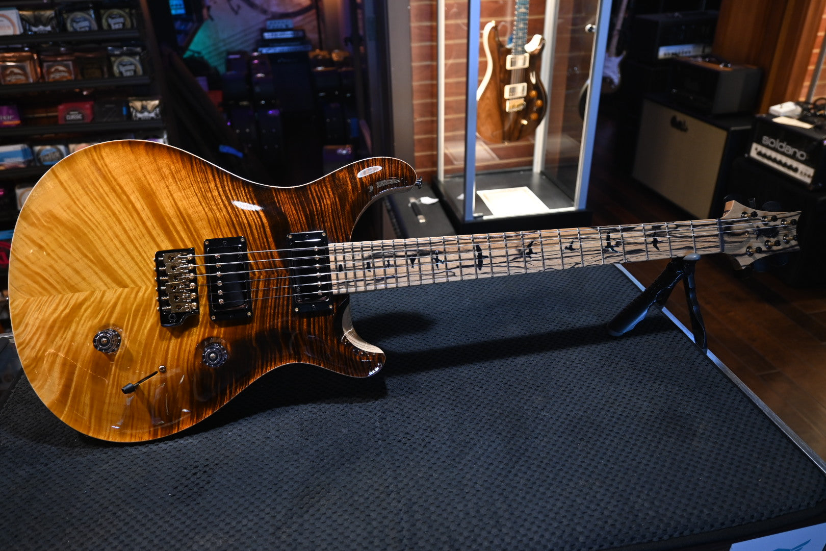PRS Private Stock Custom 24 Pale Moon Ebony - Sandstorm Dragon’s Breath Guitar #9922 - Danville Music