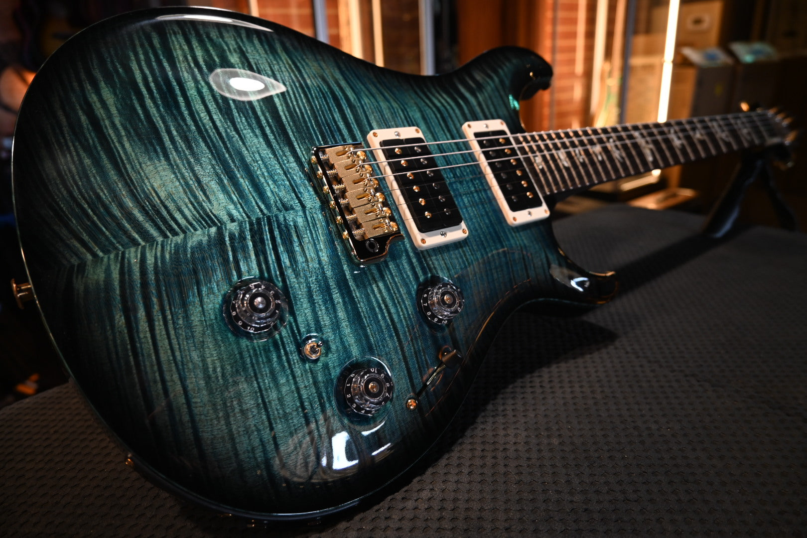 PRS Custom 24 Piezo 10-Top - Cobalt Smokeburst Guitar #4175 - Danville Music