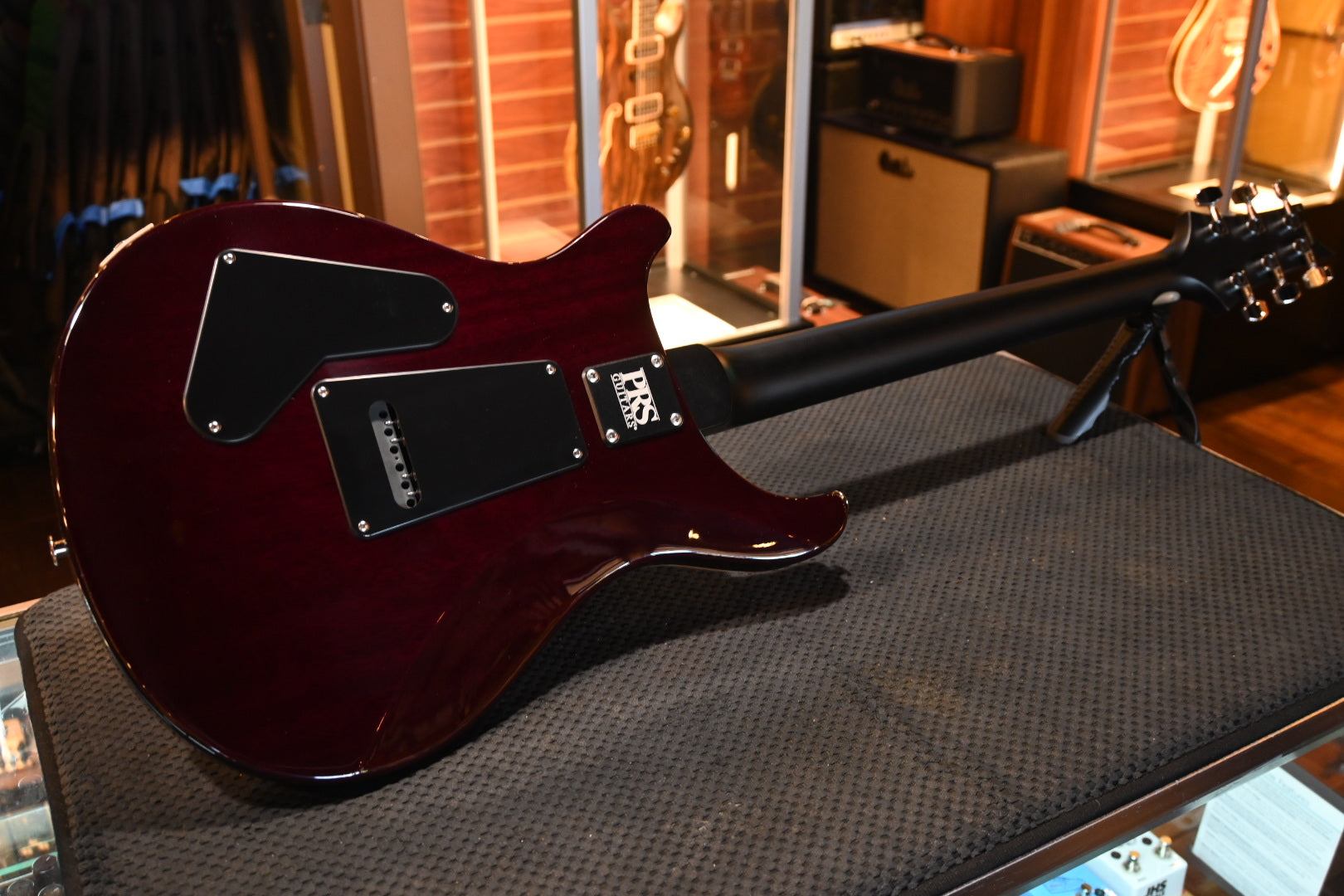 PRS Wood Library CE 24 Quilt - Faded Grey Black Purple Burst Guitar #8376 - Danville Music