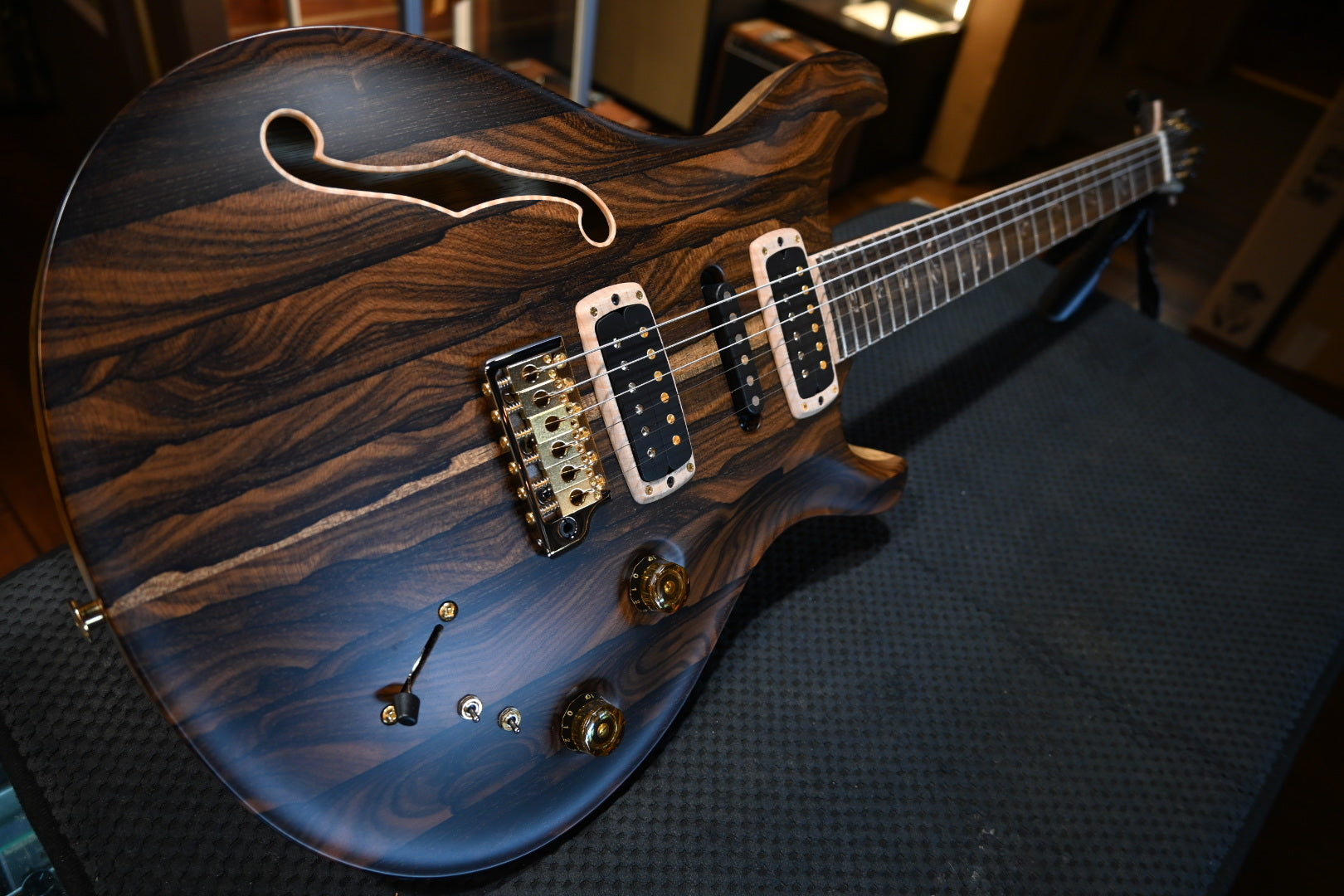 PRS Private Stock Modern Eagle V Semi-Hollow Ziricote Satin Guitar #10495 - Danville Music