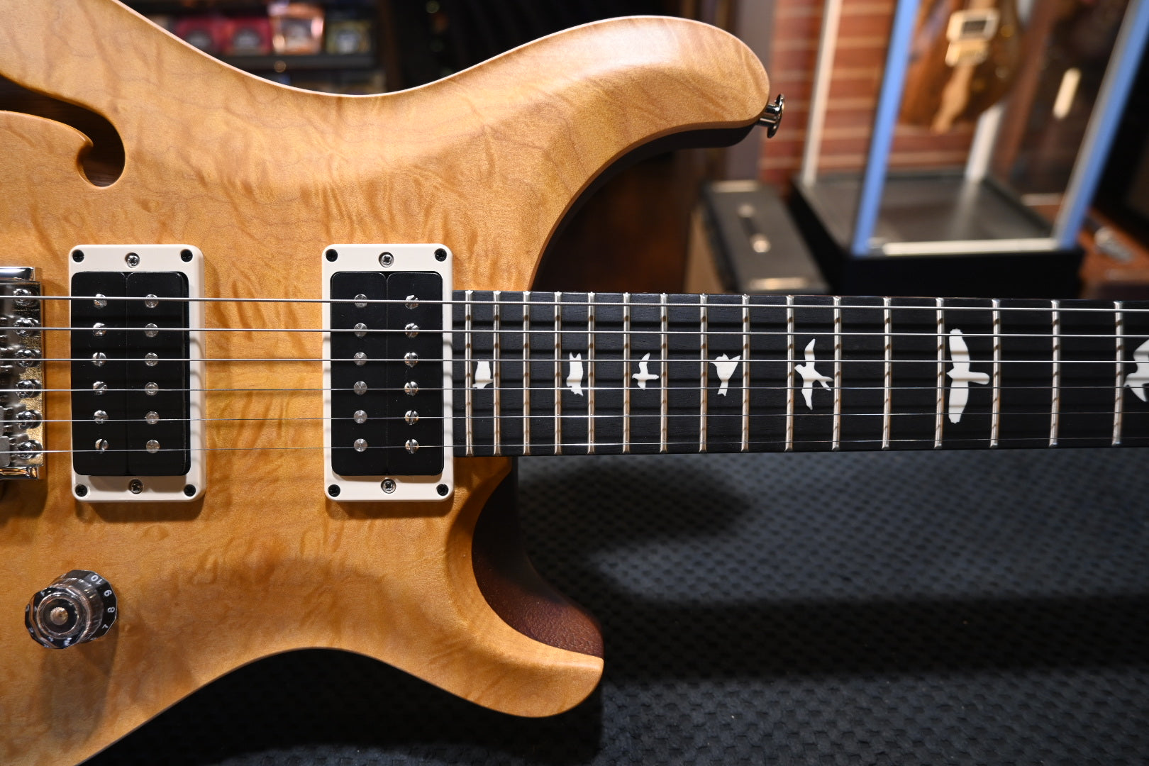 PRS Wood Library CE 24 Semi-Hollow Quilt - Honey Satin Guitar #0883 - Danville Music