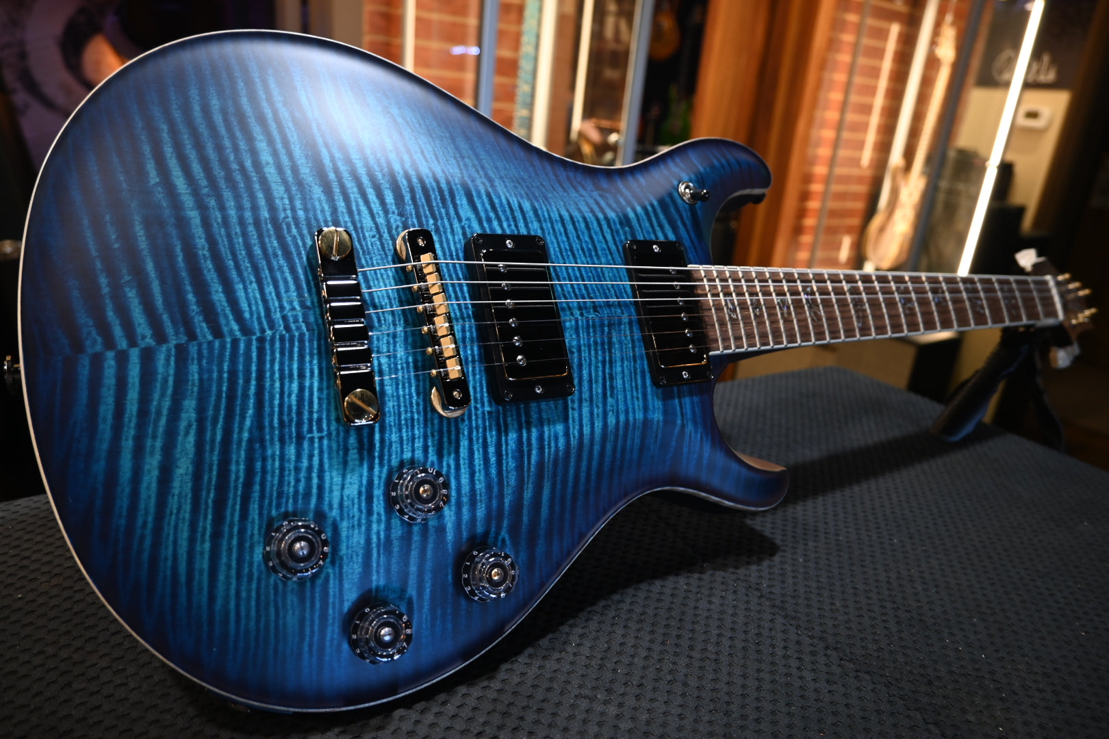 PRS Wood Library McCarty 594 10-Top Swamp Ash Back Rosewood Neck BRW Board - Cobalt Blue Satin Guitar #7939 - Danville Music