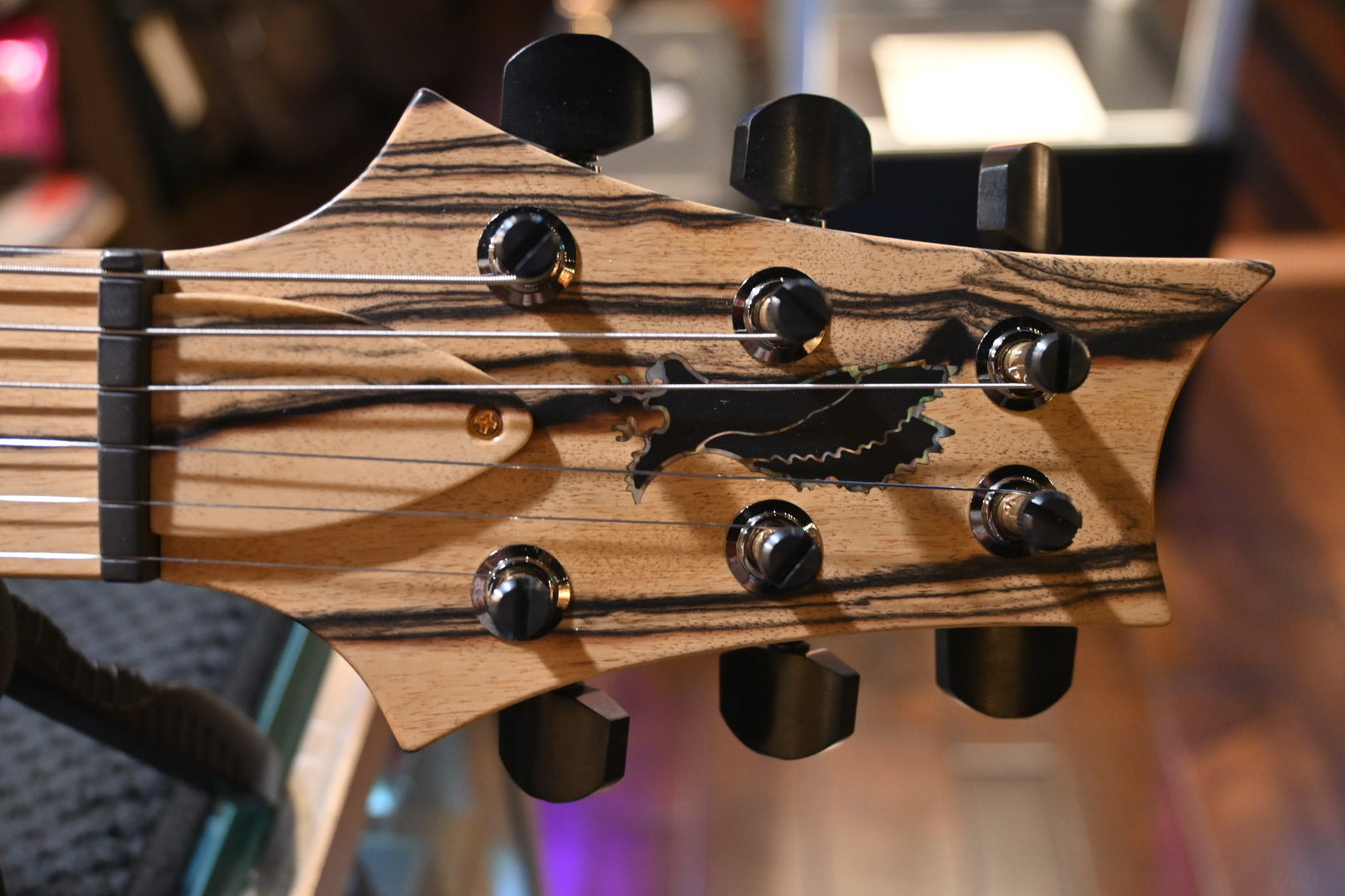 PRS Private Stock Custom 24 Pale Moon Ebony - Beach Cross Fade Guitar #9921 - Danville Music