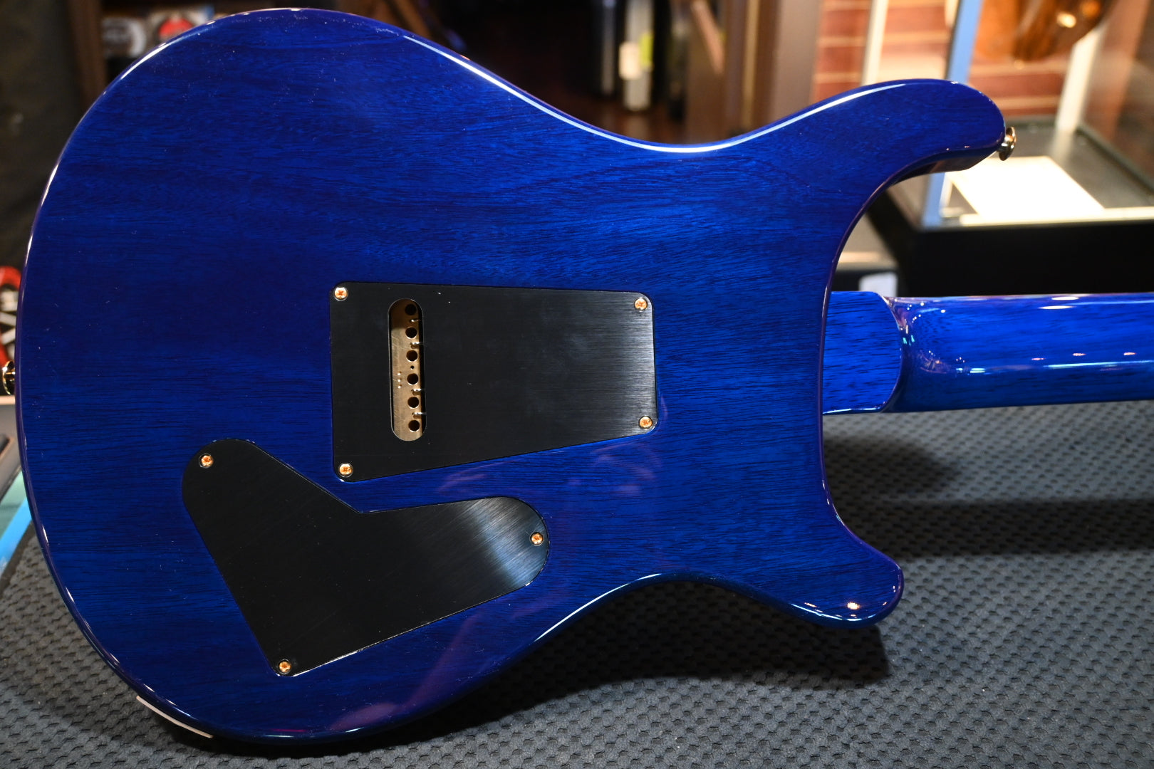 PRS Wood Library Custom 24 Lefty 10-Top Quilt - Makena Blue Guitar #7967 - Danville Music