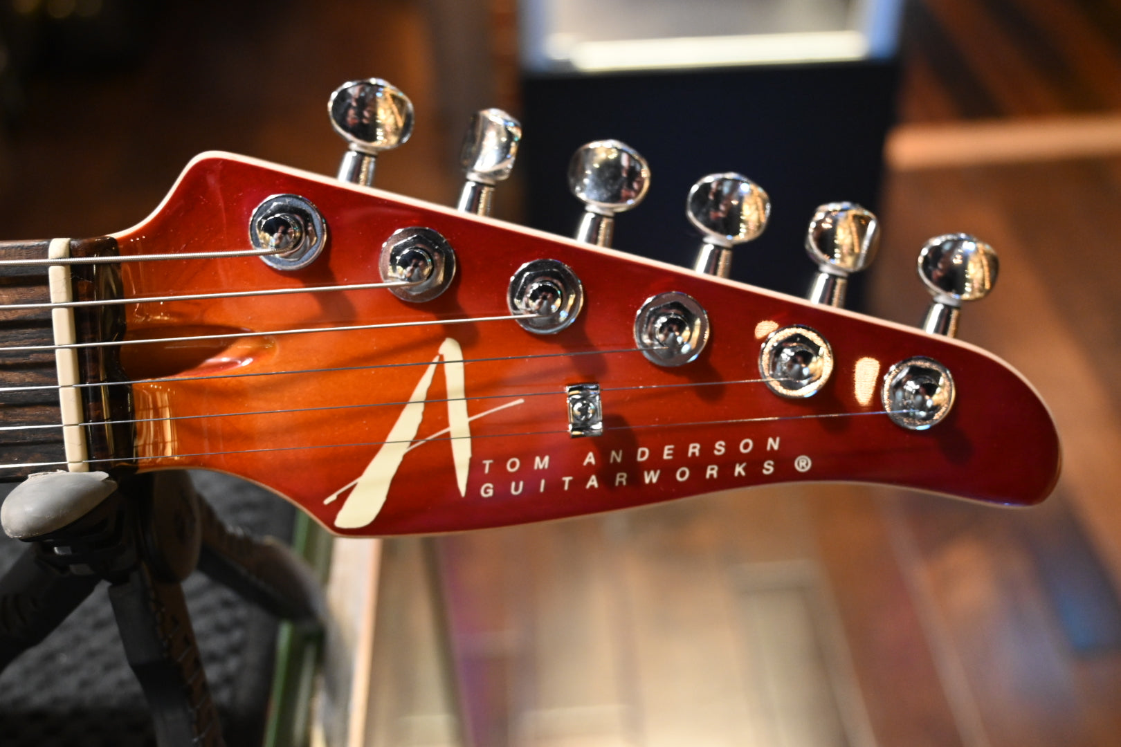 Tom Anderson Li’l Angel - Fire WakeSurf Guitar #522A - Danville Music