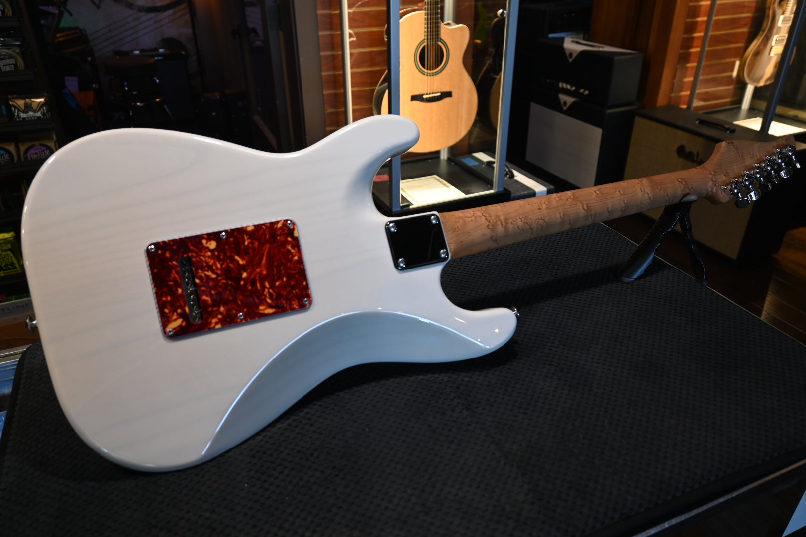 Suhr Classic S Paulownia Limited HSS - Trans White Guitar #6644 - Danville Music