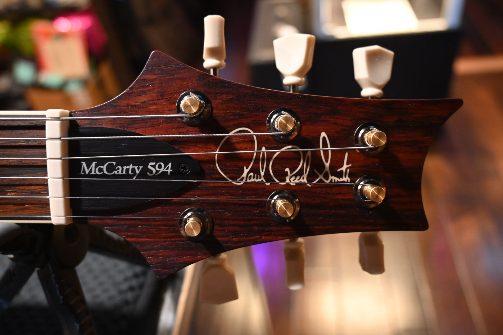 PRS Wood Library McCarty SC 594 Single-Cut 10-Top Quilt Rosewood Neck - Makena Blue Guitar #8434 - Danville Music