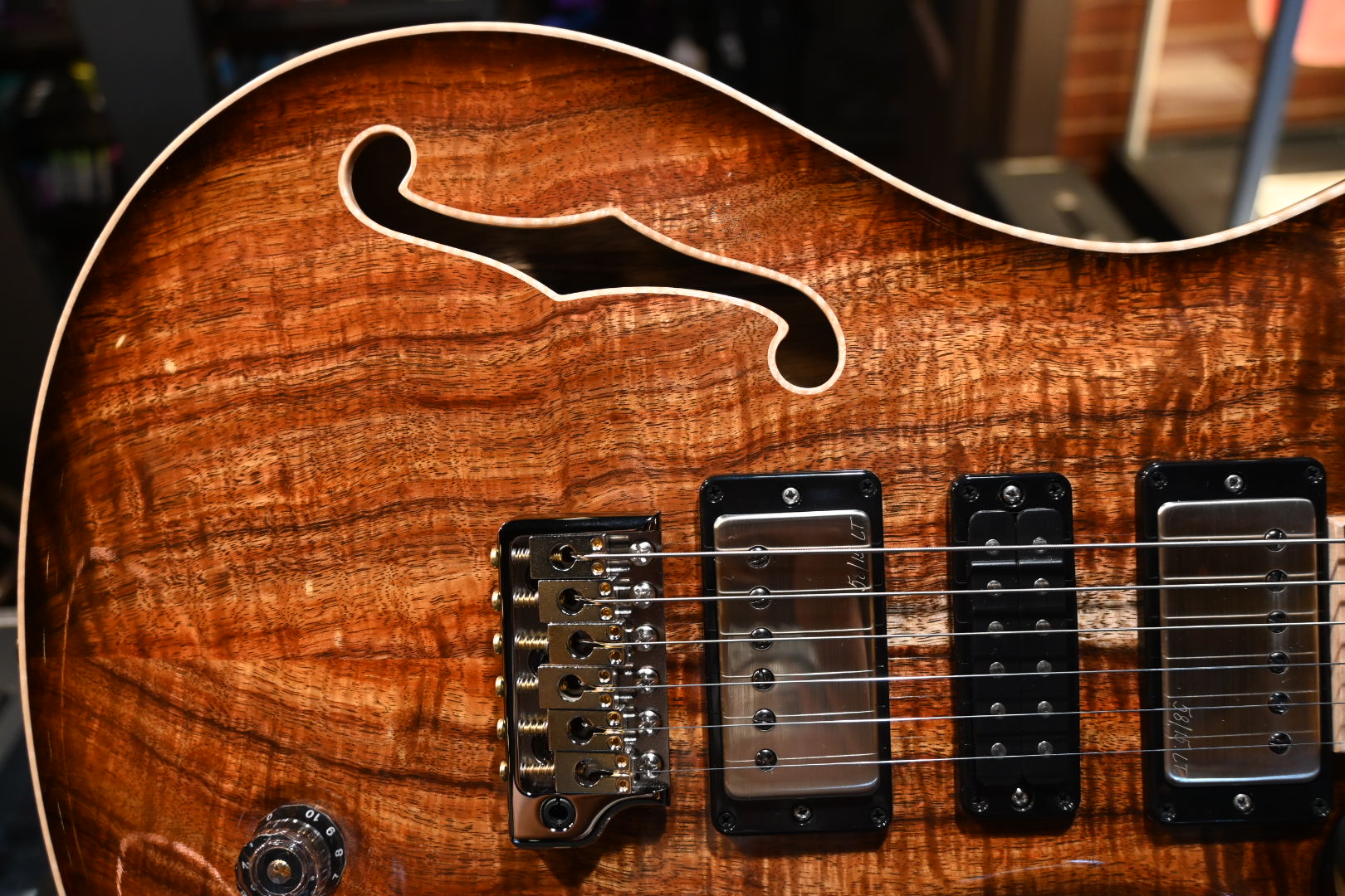 PRS Private Stock Special Semi-Hollow Koa - Natural with Light Smokeburst Guitar #9972 - Danville Music