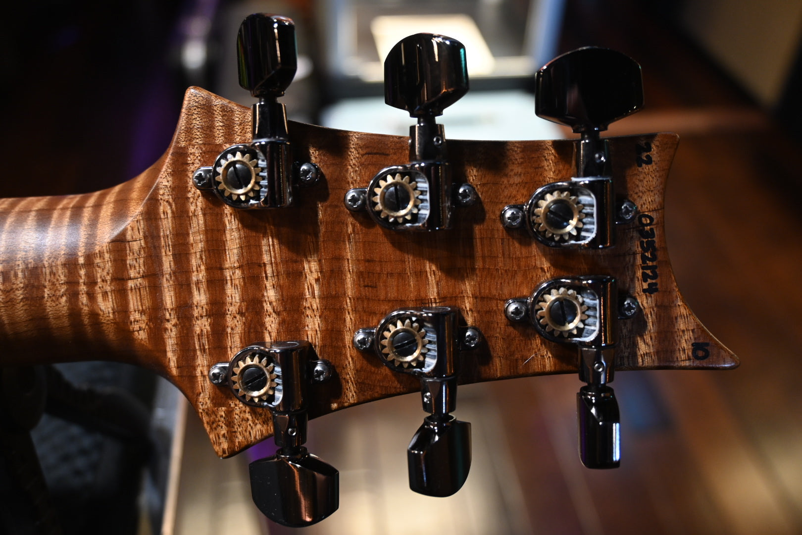 PRS Wood Library Custom 24 10-Top Quilt Swamp Ash Torr. Maple - Fire Red to Grey Black Fade Guitar #2124 - Danville Music