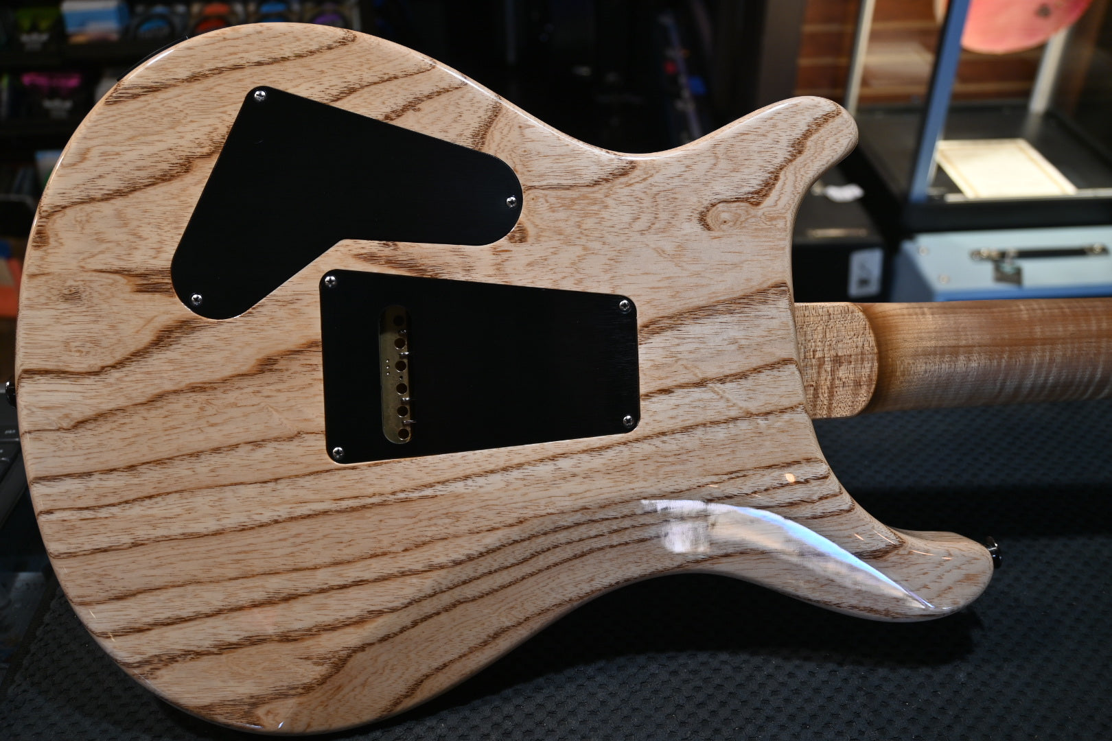 PRS Wood Library Custom 24 10-Top Quilt Swamp Ash Torr. Maple - Grey Black Fade Guitar #8973 - Danville Music