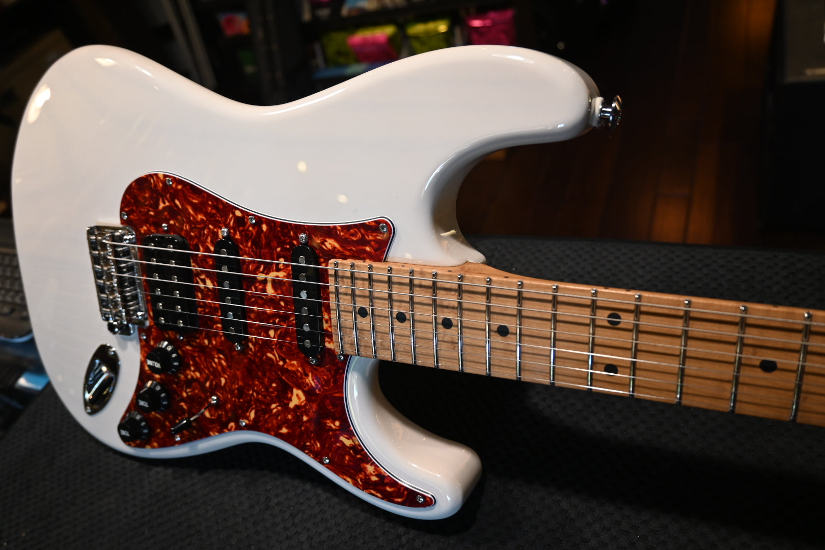 Suhr Classic S Paulownia Limited HSS - Trans White Guitar #6644 - Danville Music