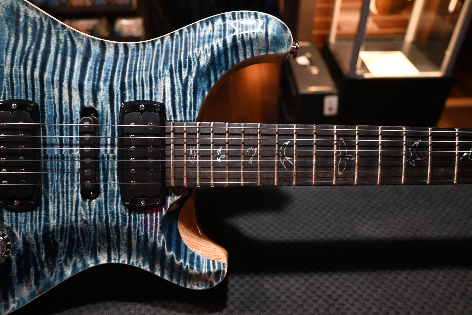 PRS Wood Library Modern Eagle V Swamp Ash Figured Maple Neck - Faded Whale Blue Guitar #9304 - Danville Music