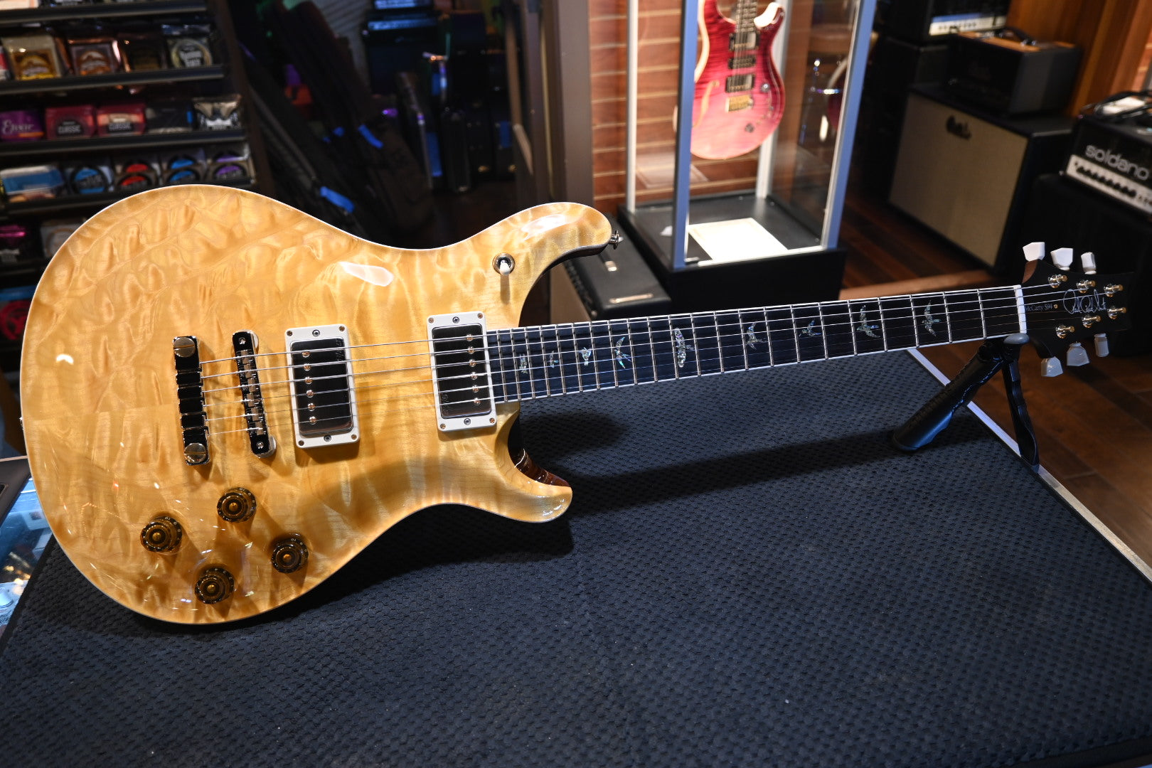 PRS Wood Library McCarty 594 10-Top Quilt Swamp Ash Torr. Maple Neck - Honey Guitar #9295 - Danville Music
