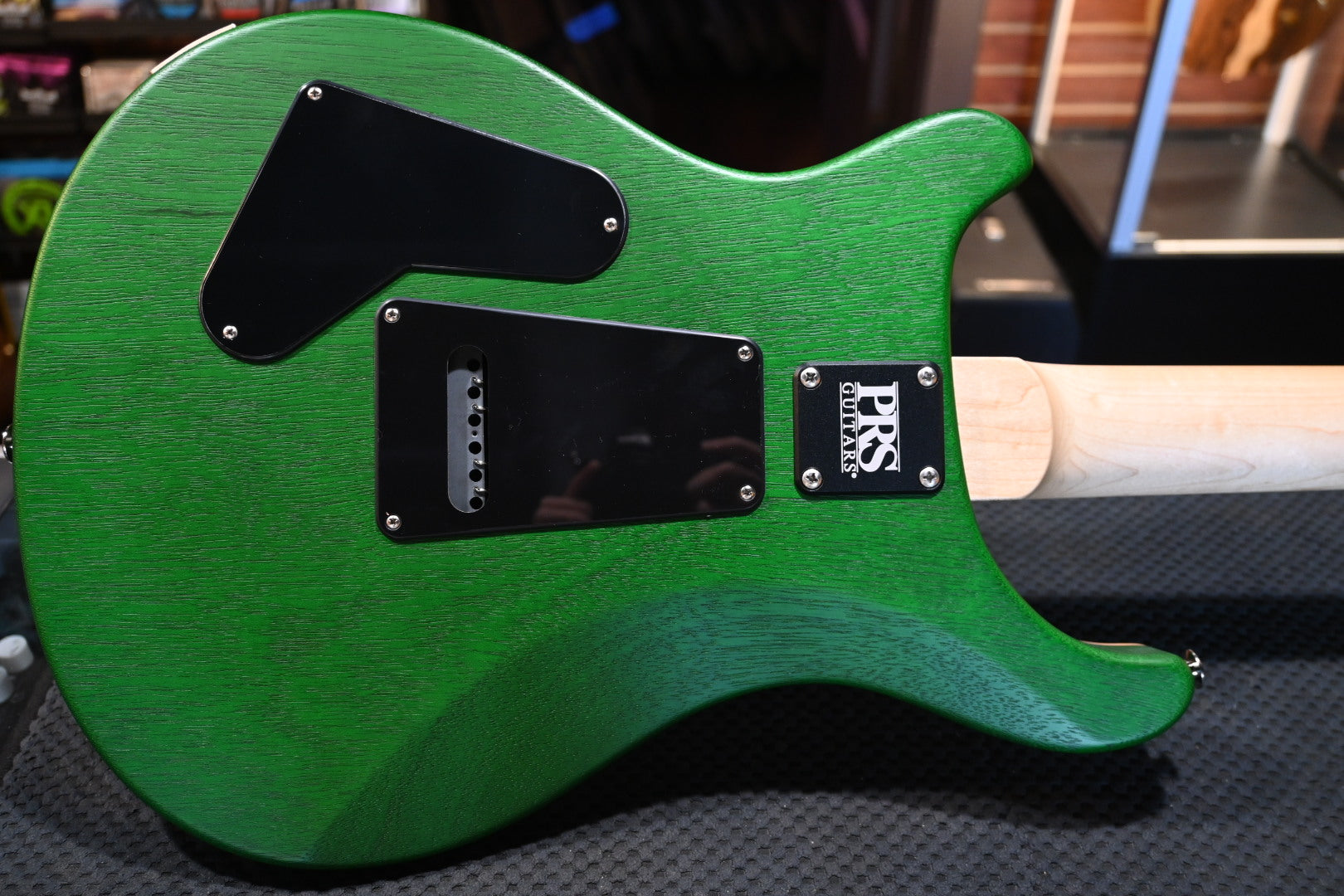 PRS Wood Library CE 24 Semi-Hollow Quilt - Faded Grey Black Green Burst Satin Guitar #0984 - Danville Music