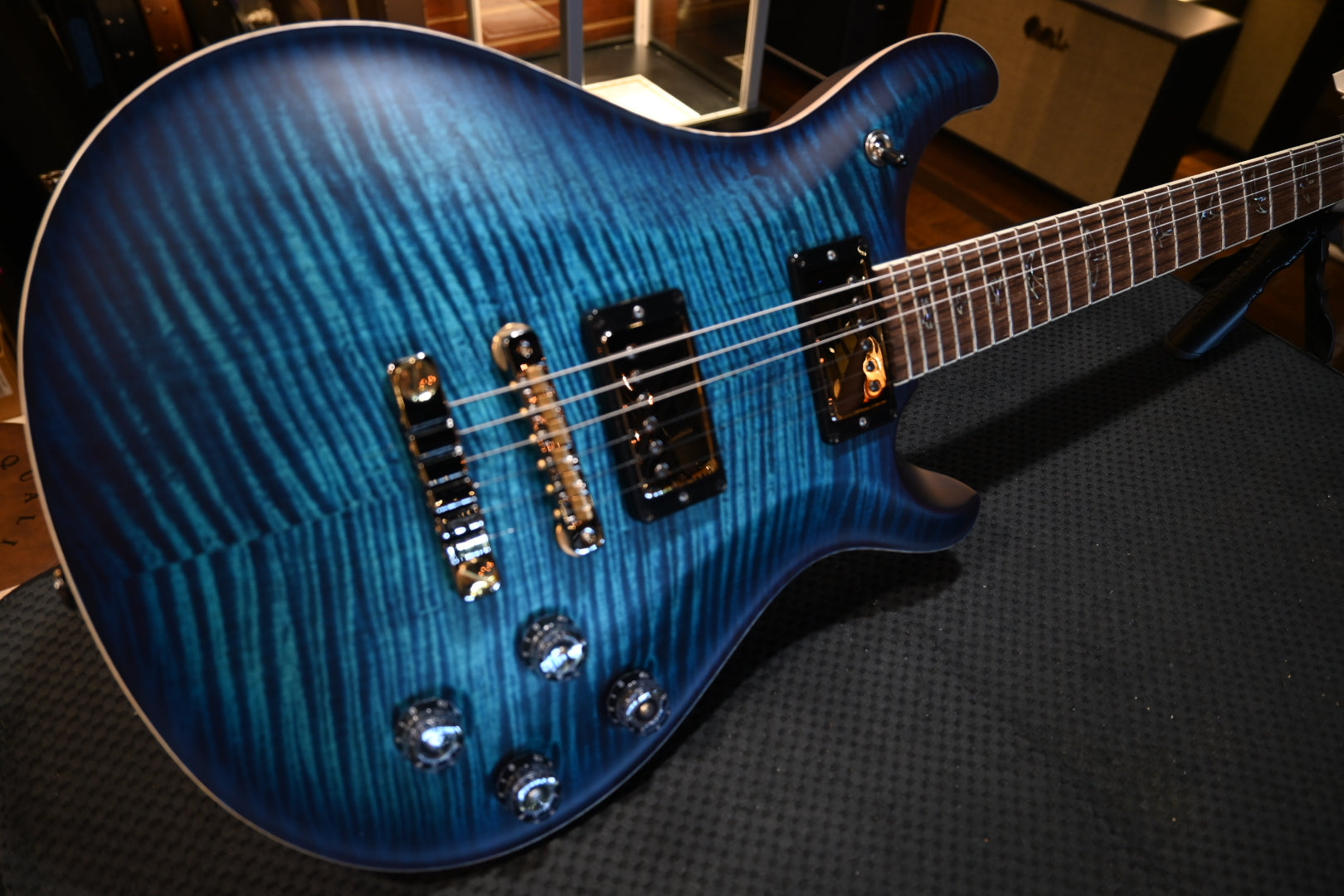 PRS Wood Library McCarty 594 10-Top Swamp Ash Back Rosewood Neck BRW Board - Cobalt Blue Satin Guitar #7939 - Danville Music