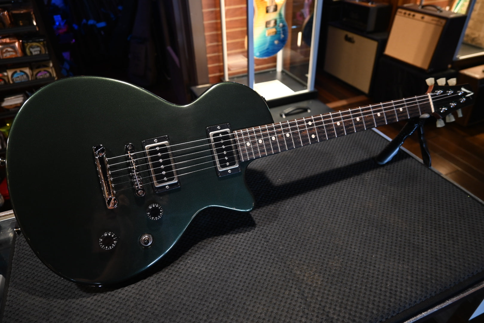 Tom Anderson Bobcat Special - Bullitt Green In-Distress Guitar #122N PRE-OWNED - Danville Music