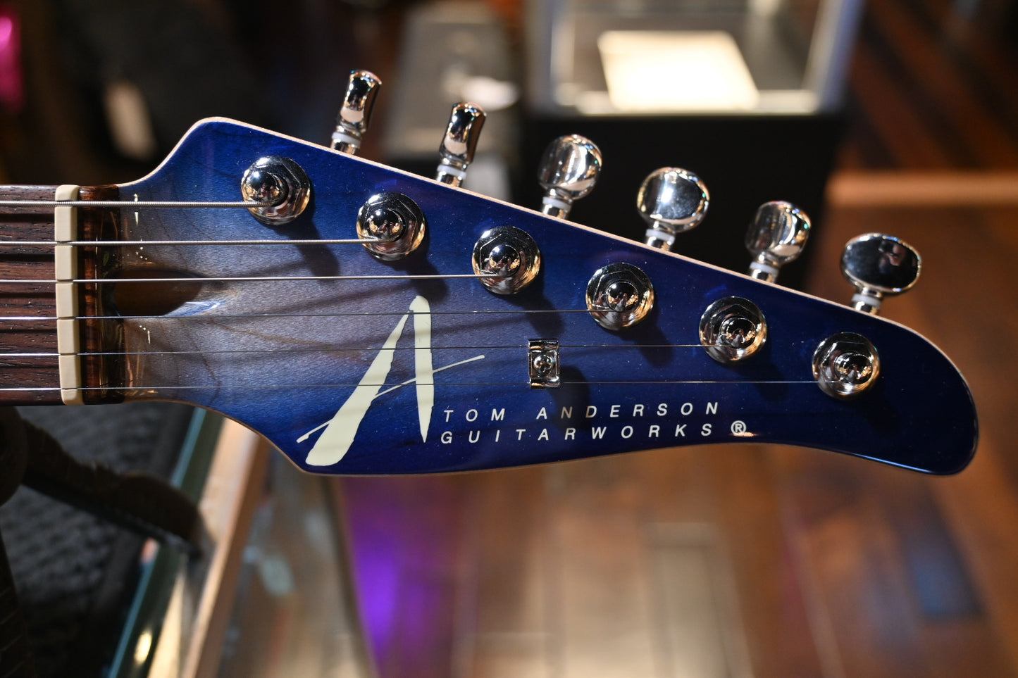 Tom Anderson Drop Top 2021 - Blue WakeSurf Guitar #921N PRE-OWNED - Danville Music