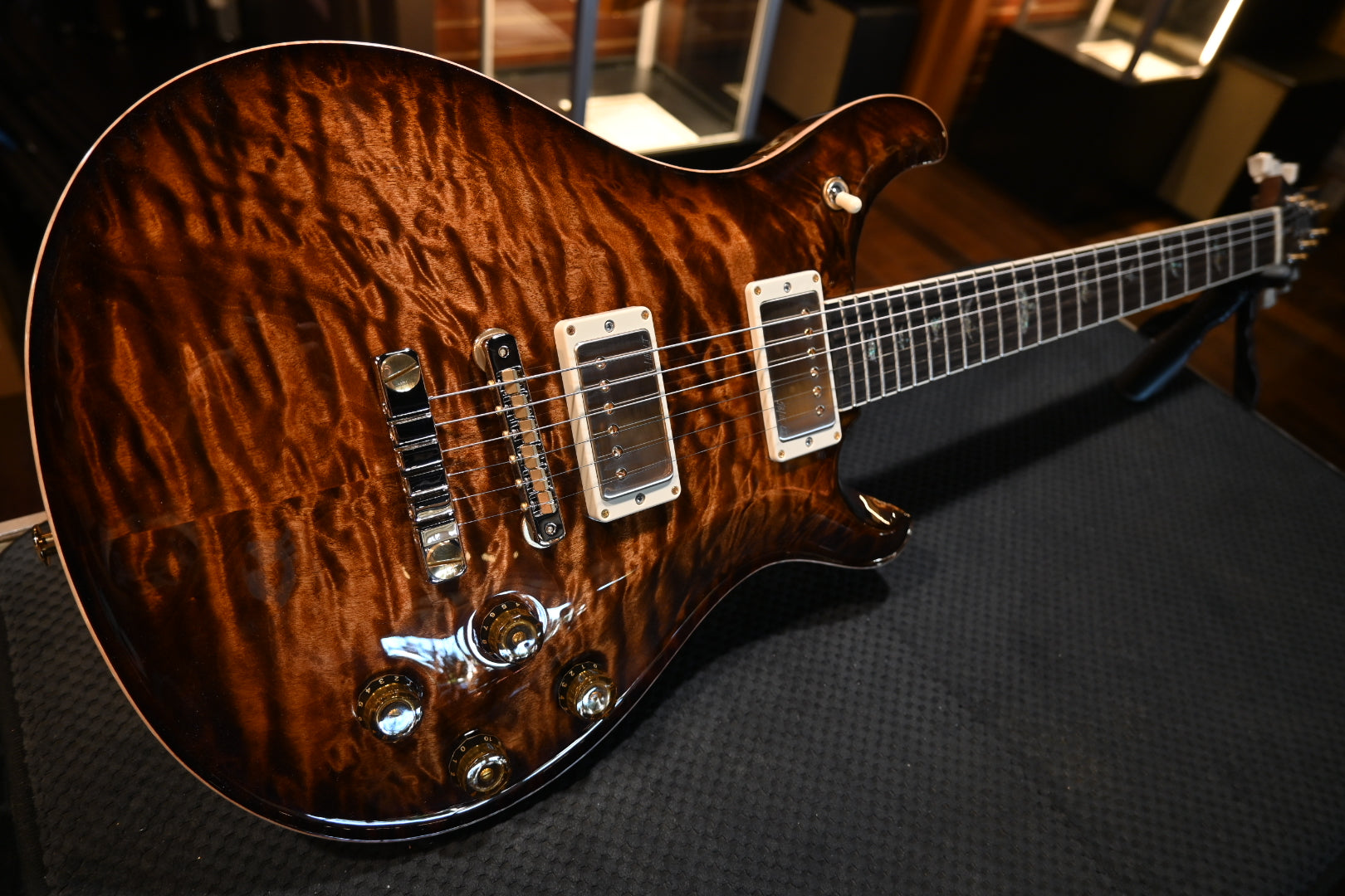 PRS Wood Library McCarty 594 10-Top Quilt Swamp Ash Back Torr. Maple Neck - Copperhead Burst Guitar #9296 - Danville Music