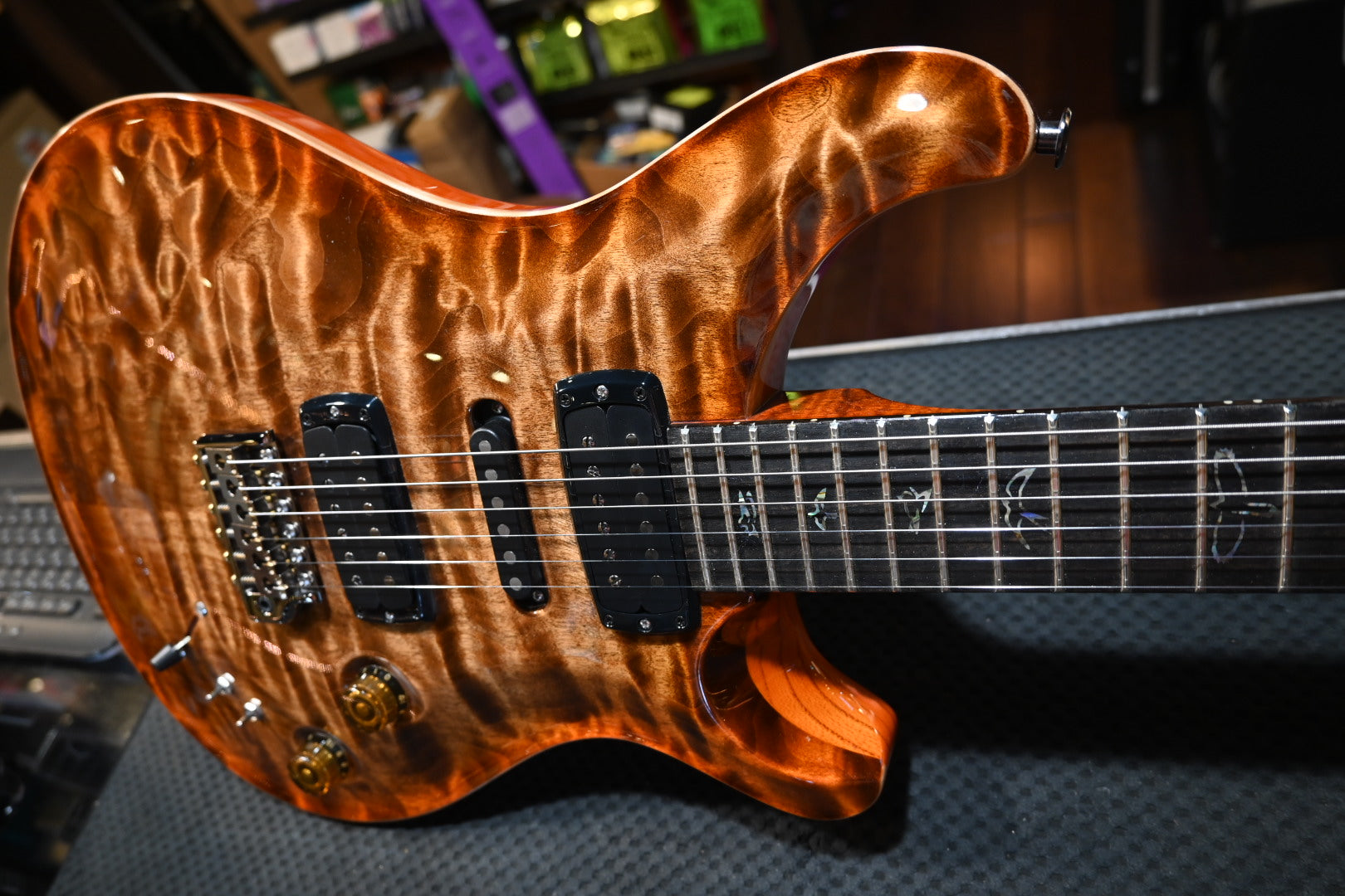 PRS Wood Library Modern Eagle V 10-Top Quilt - Autumn Sky Guitar #9651 - Danville Music