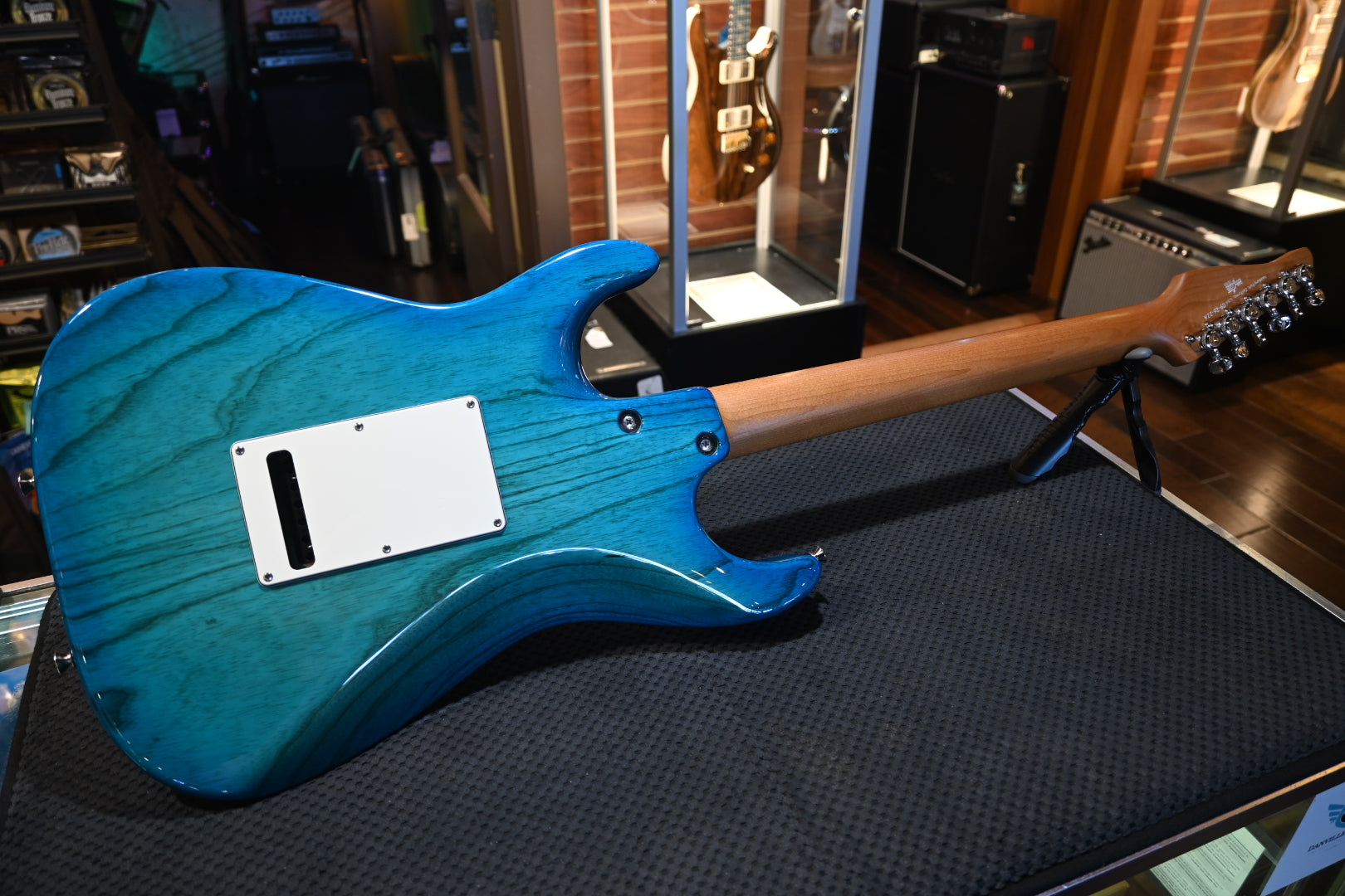 Tom Anderson Classic - Bora to Transparent Blue Burst Guitar #622A - Danville Music