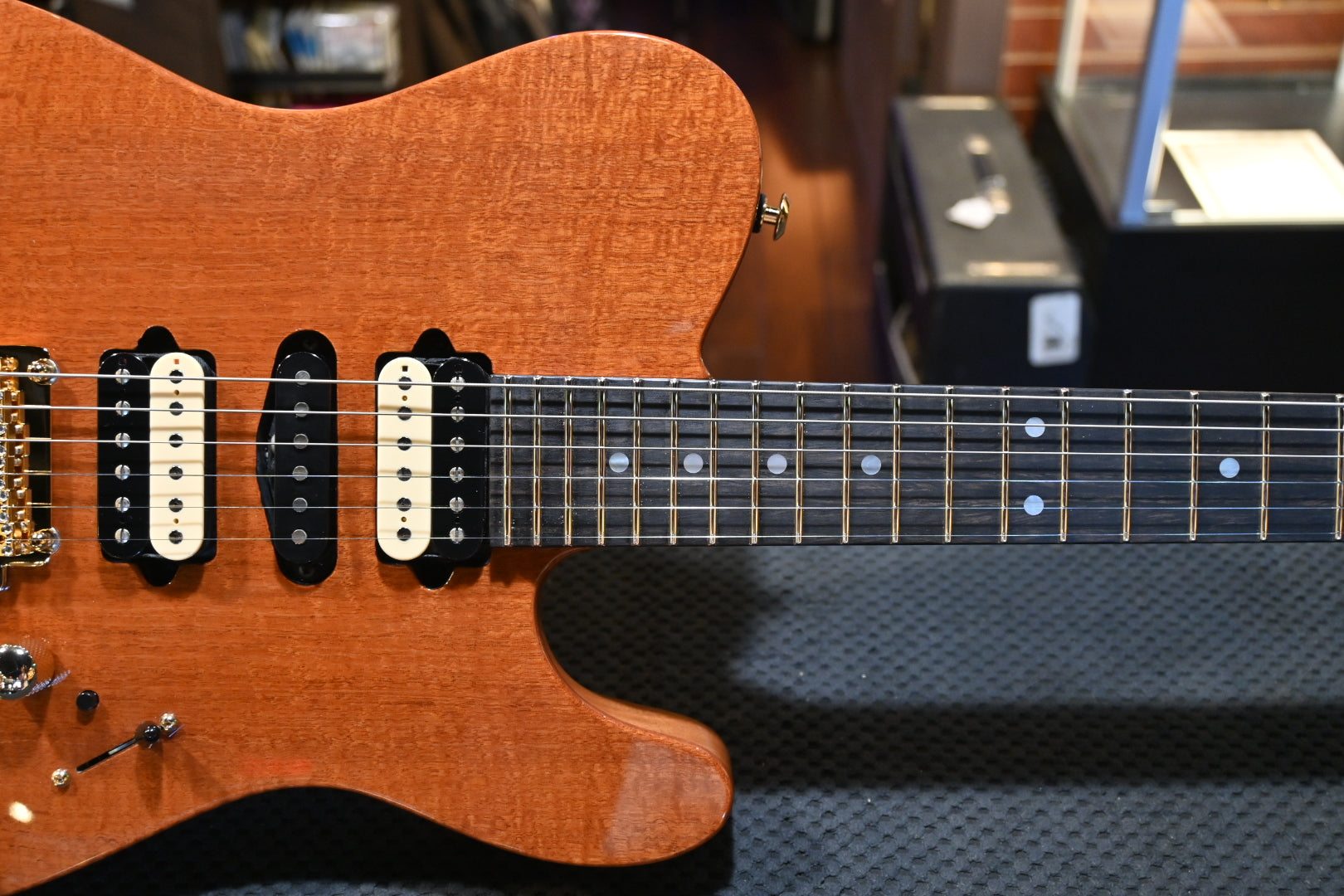 Suhr Custom Model T Figured Mahogany Top - Natural Guitar #8080 - Danville Music