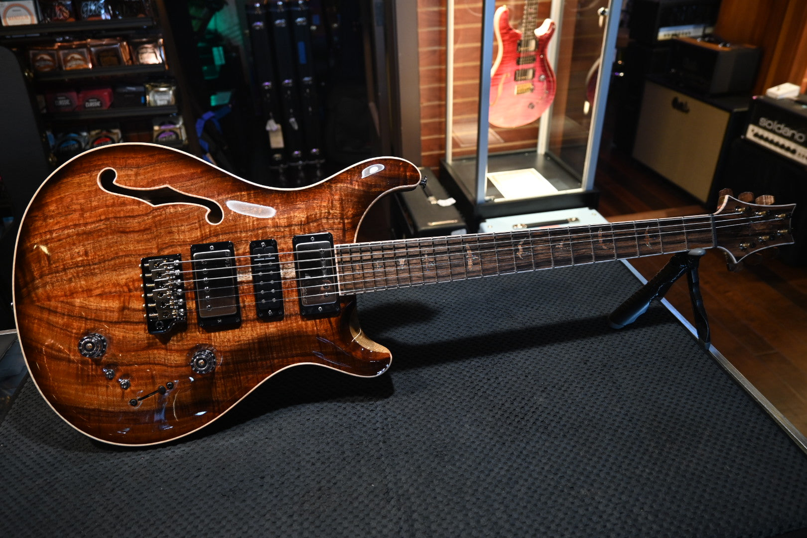 PRS Private Stock Special Semi-Hollow Koa - Natural with Light Smokeburst Guitar #9972 - Danville Music