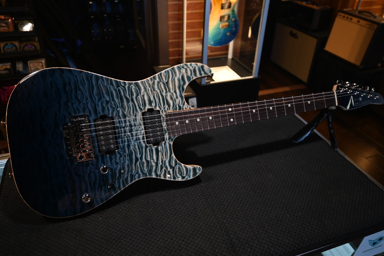 Tom Anderson Drop Top - Arctic Blue Surf Guitar #322P - Danville Music