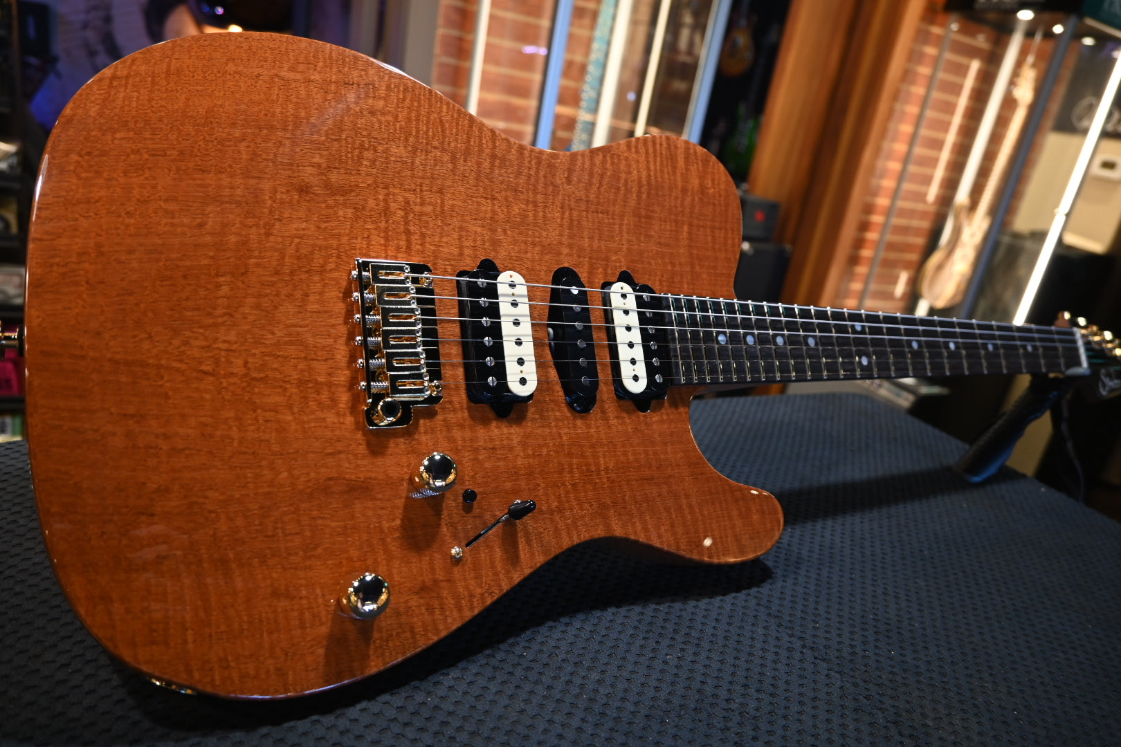 Suhr Custom Model T Figured Mahogany Top - Natural Guitar #8080 - Danville Music