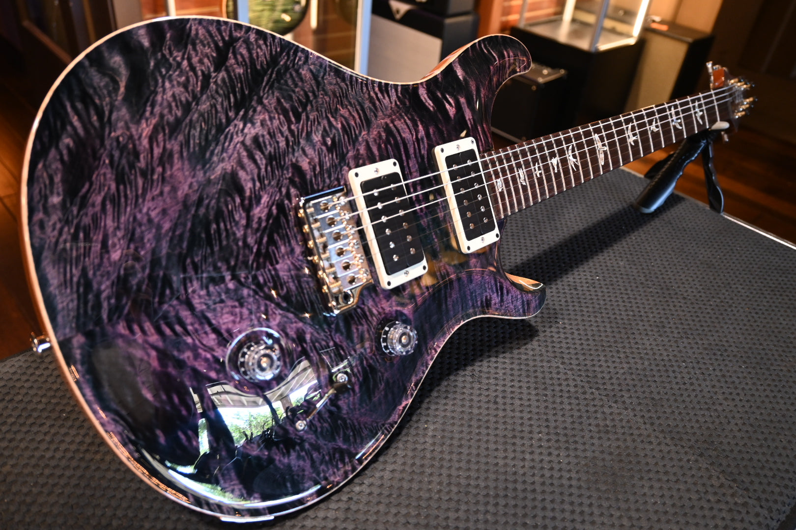 PRS Custom 24 10-Top Angel’s Step Maple - Purple Iris Guitar #1243 - Danville Music