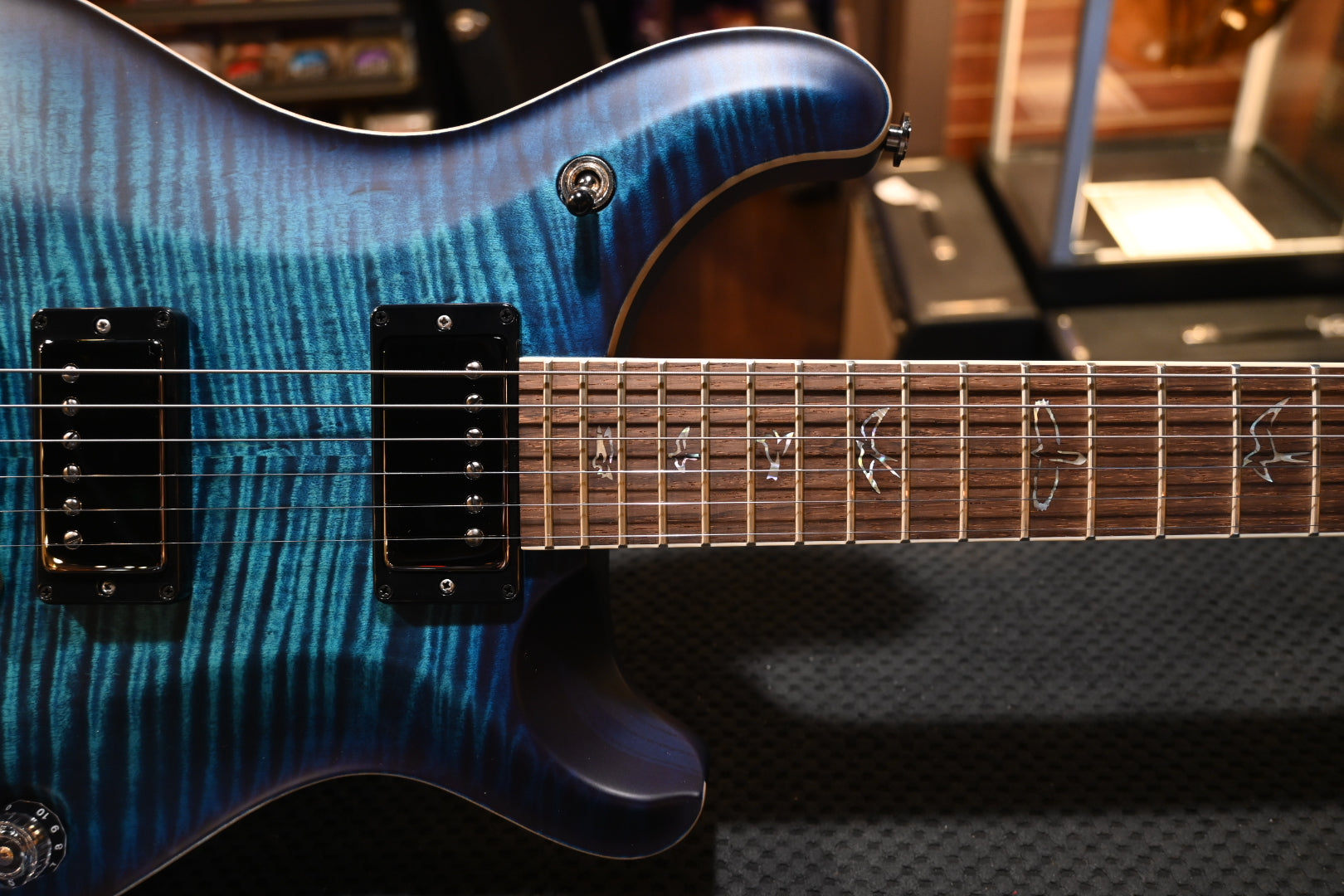 PRS Wood Library McCarty 594 10-Top Swamp Ash Back Rosewood Neck BRW Board - Cobalt Blue Satin Guitar #7939 - Danville Music