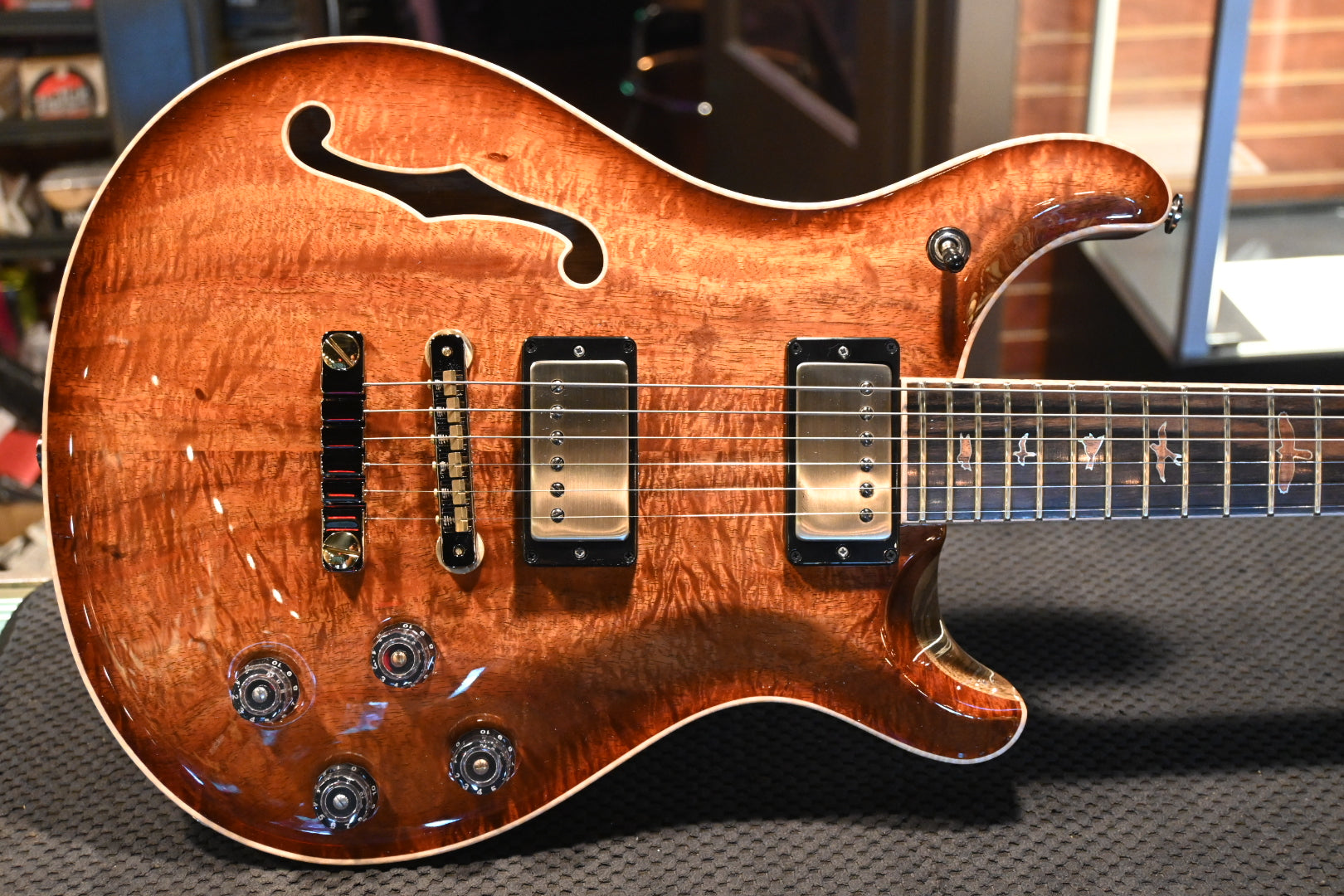 PRS Paul Reed Smith Private Stock McCarty 594 Semi-Hollow Koa - Natural with Light Smoked Burst #9377 - Danville Music
