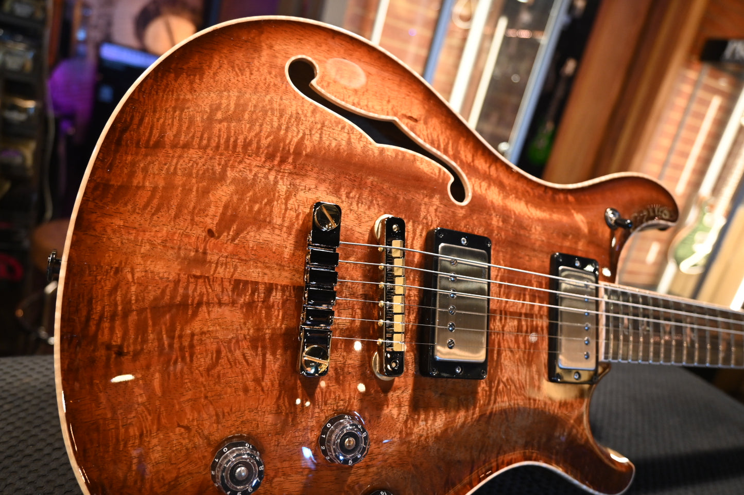 PRS Paul Reed Smith Private Stock McCarty 594 Semi-Hollow Koa - Natural with Light Smoked Burst #9377 - Danville Music