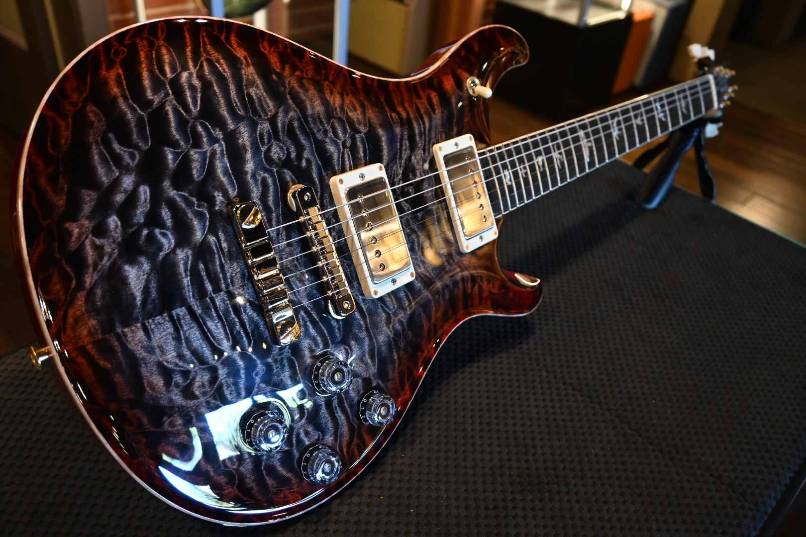 PRS Paul Reed Smith McCarty 594 Quilt Maple 10-Top w/Matching Neck - Charcoal Cherry Burst #3187 - Danville Music