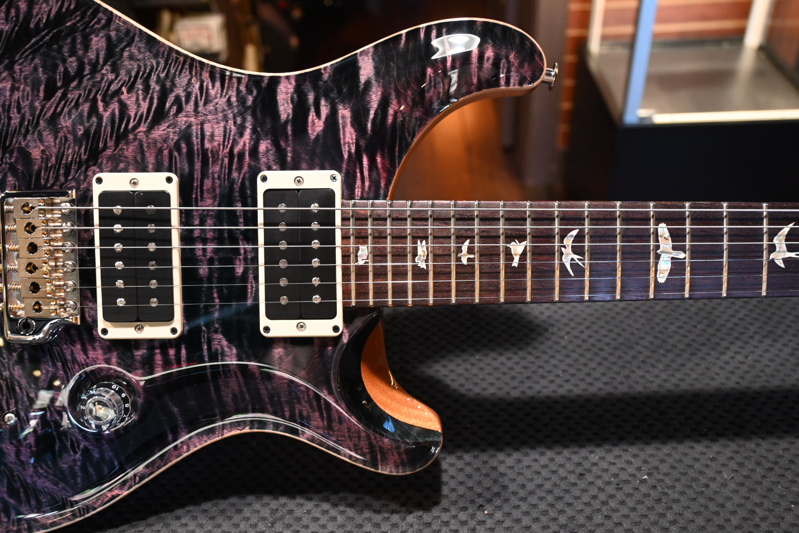 PRS Custom 24 10-Top Angel’s Step Maple - Purple Iris Guitar #1243 - Danville Music