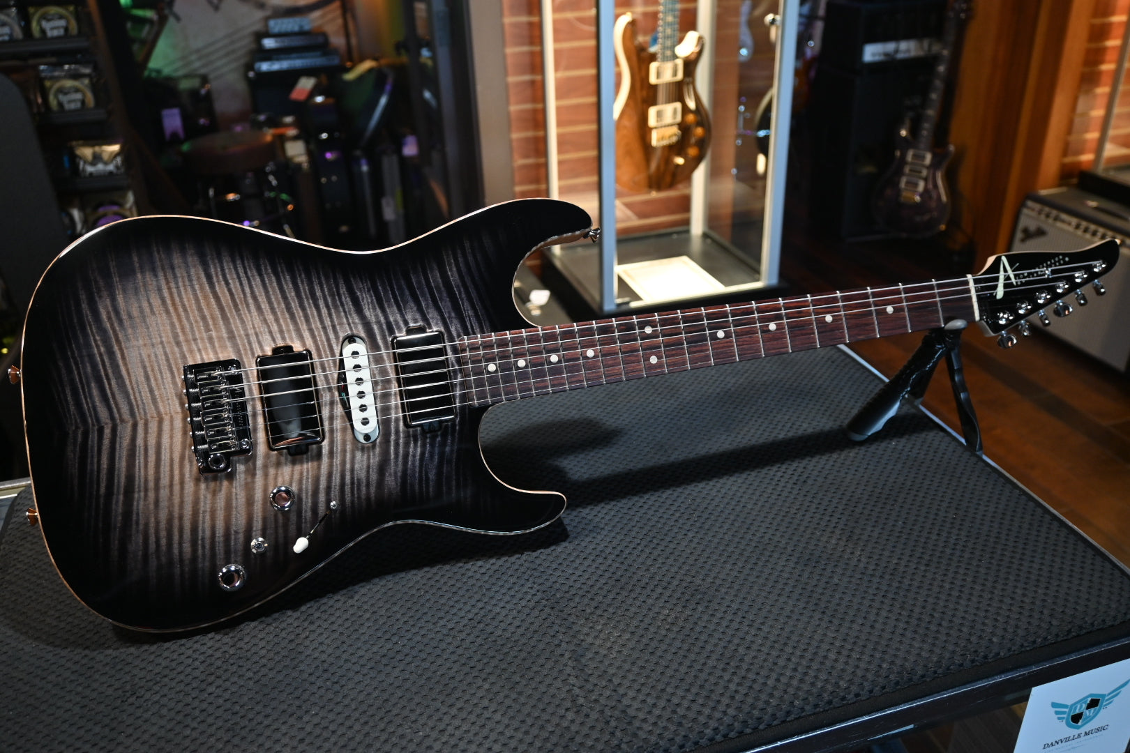 Tom Anderson Drop Top - Super Natural Black Burst Guitar #922A - Danville Music