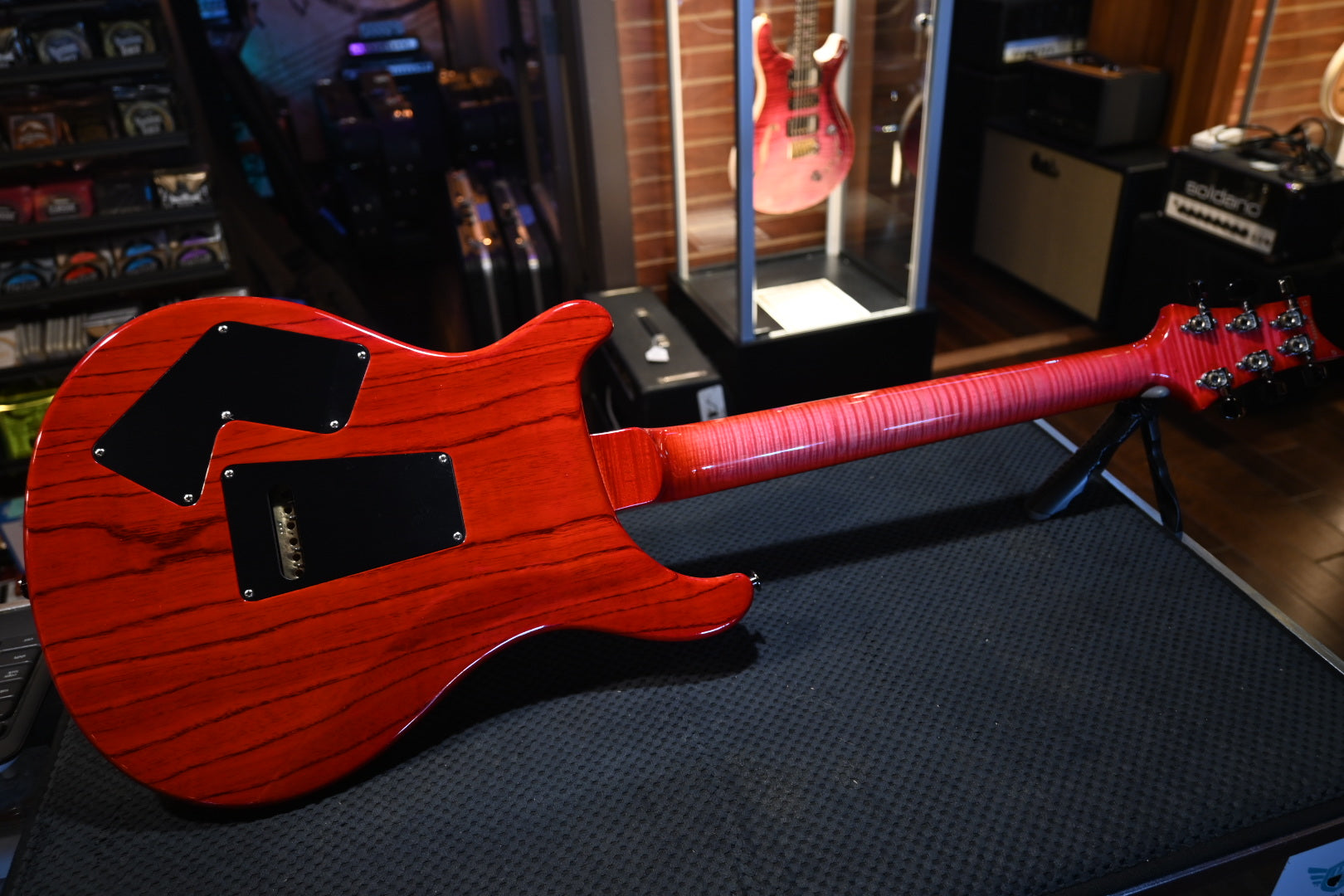 PRS Wood Library Modern Eagle V Swamp Ash Figured Maple Neck - Bonnie Pink Cherry Burst Guitar #9305 - Danville Music