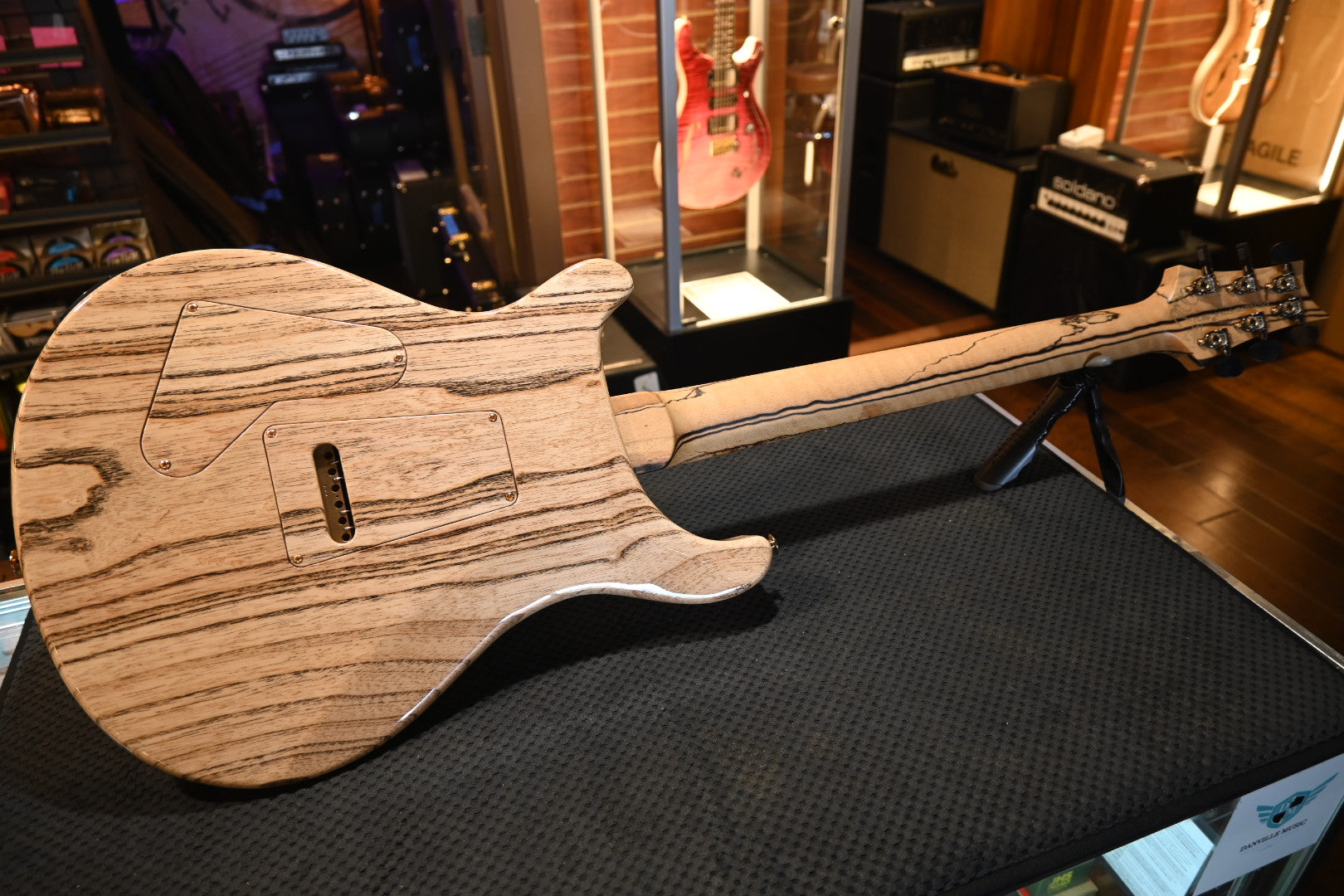 PRS Private Stock Custom 24 Pale Moon Ebony - Beach Cross Fade Guitar #9921 - Danville Music