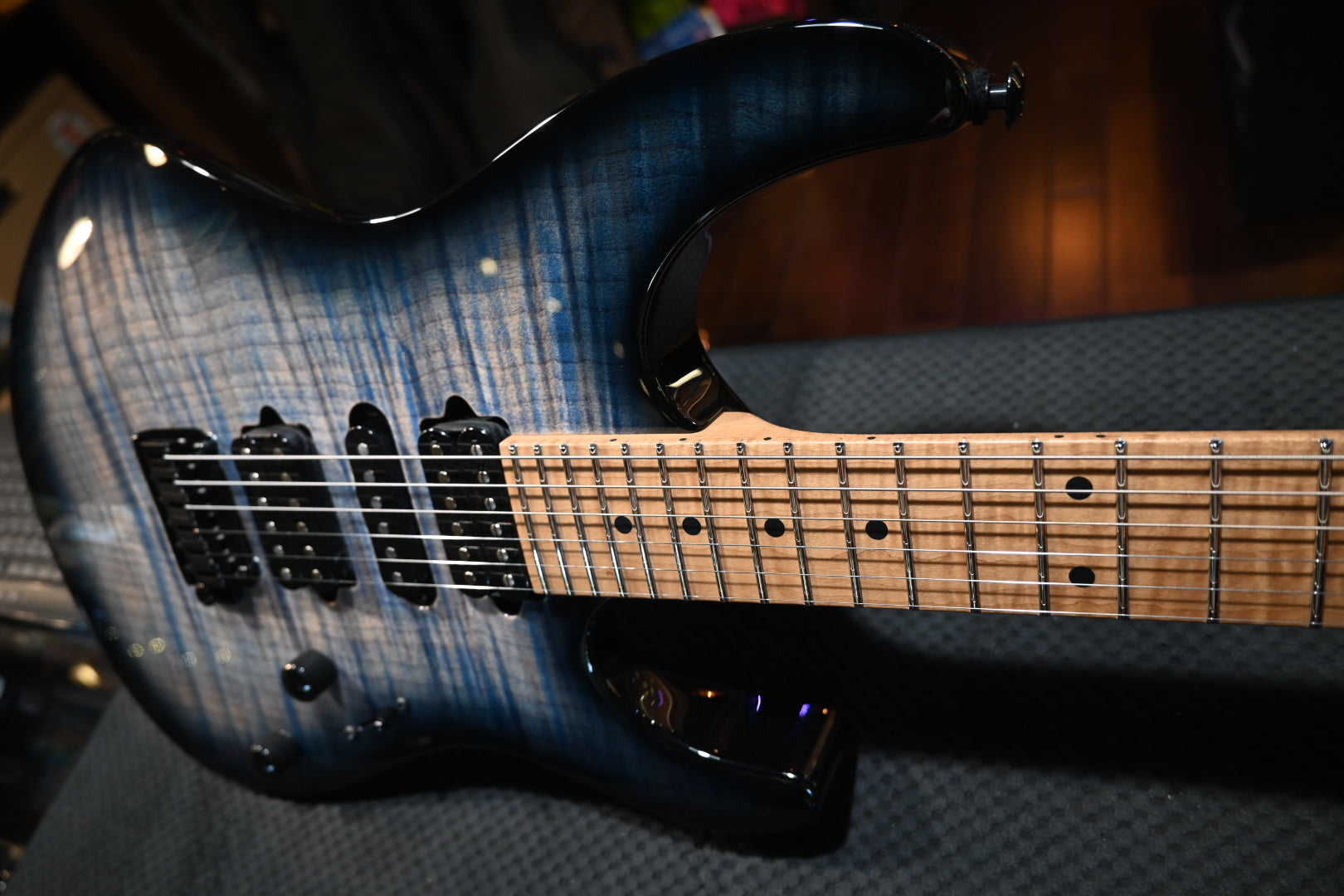 Suhr Custom Modern - Faded Trans Whale Blue Guitar #7101 - Danville Music