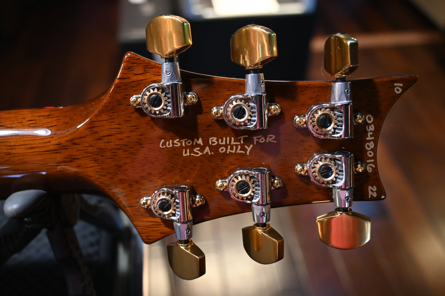 PRS Wood Library Custom 24 Lefty 10-Top Brazilian Rosewood - Copperhead Burst Guitar #8016 - Danville Music