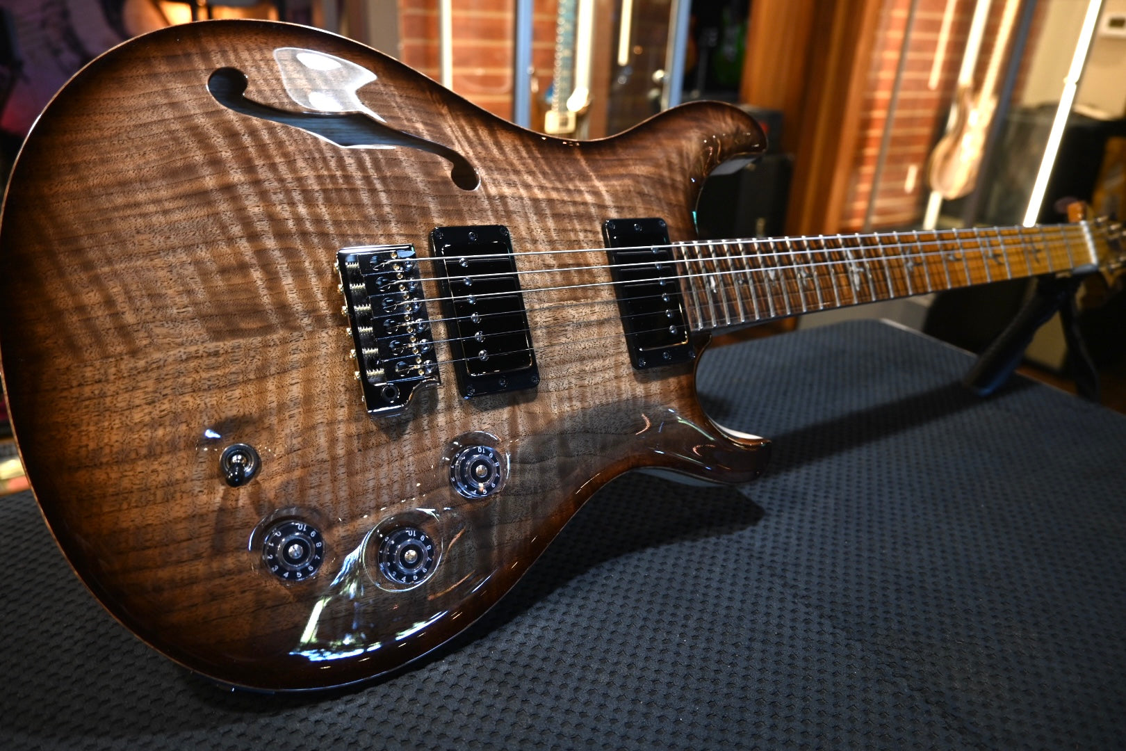 PRS Private Stock DGT Semi-Hollow Walnut - Sandstorm Fade Guitar #9811 - Danville Music