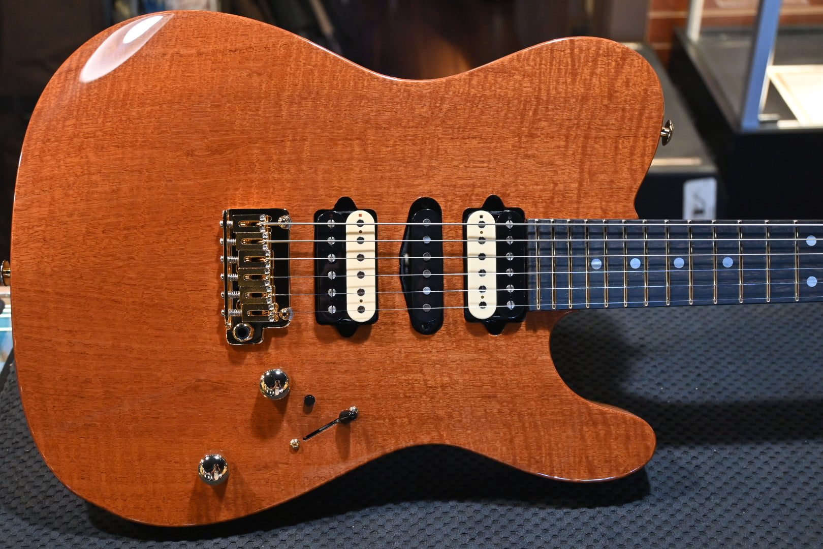 Suhr Custom Model T Figured Mahogany Top - Natural Guitar #8080 - Danville Music