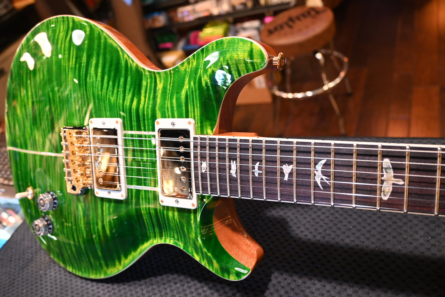 PRS Santana Retro 10-Top - Emerald Guitar #7722 - Danville Music