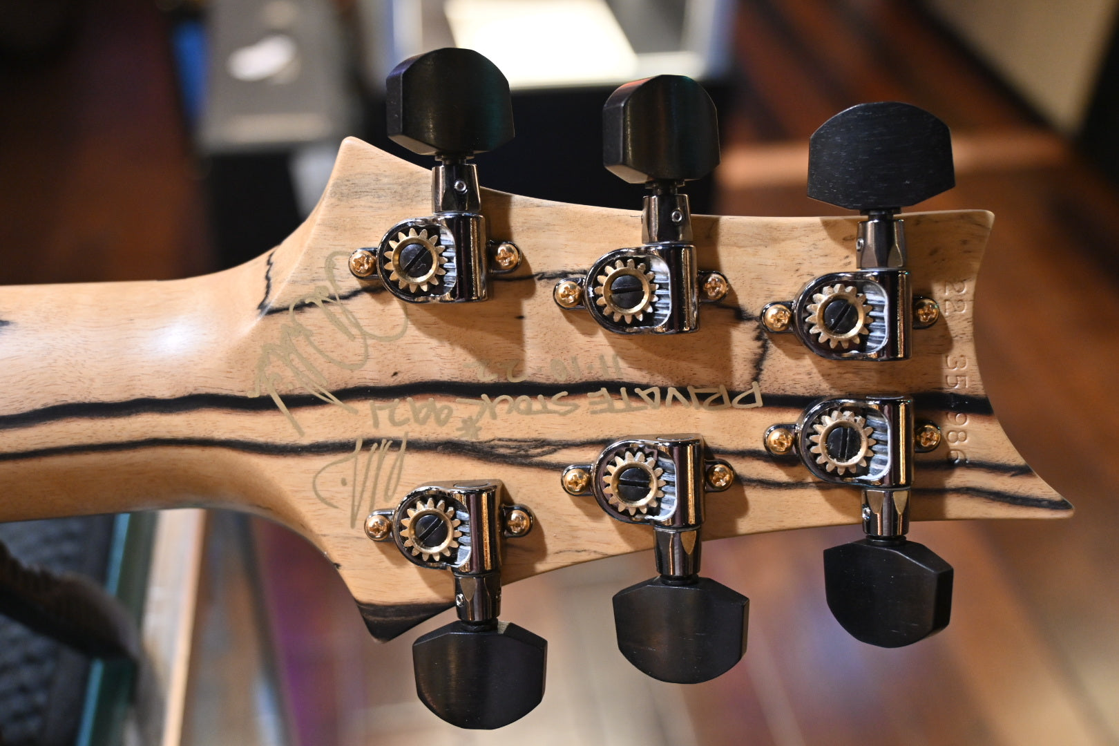 PRS Private Stock Custom 24 Pale Moon Ebony - Beach Cross Fade Guitar #9921 - Danville Music