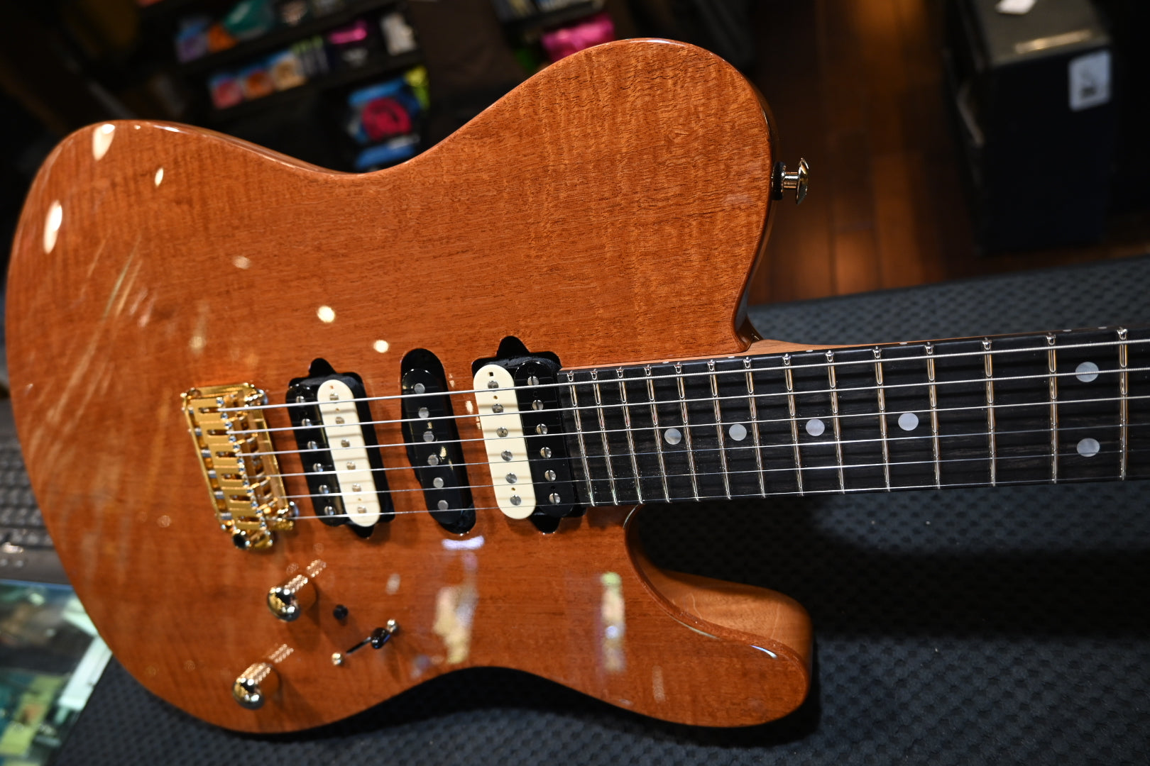 Suhr Custom Model T Figured Mahogany Top - Natural Guitar #8080 - Danville Music