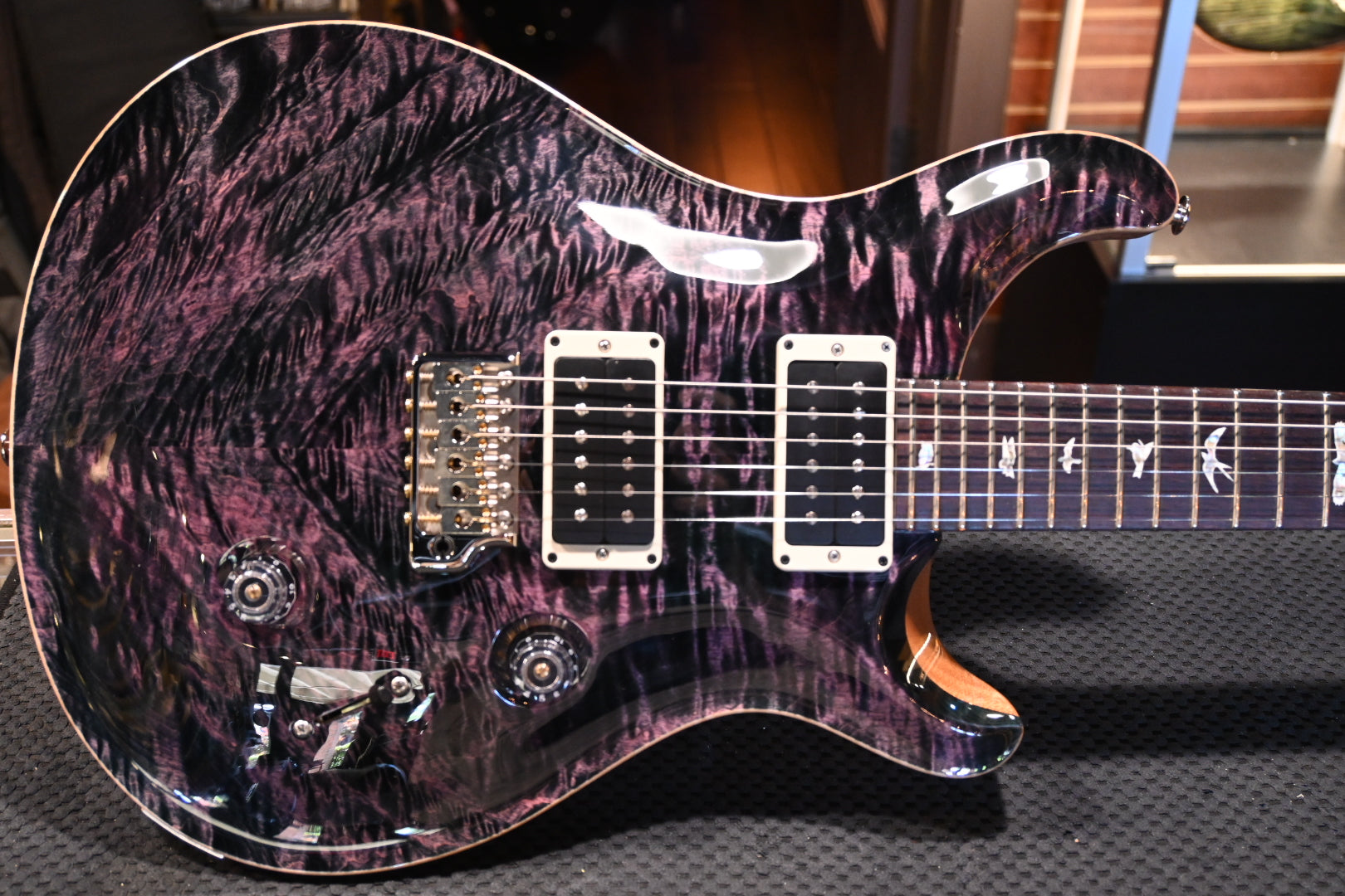 PRS Custom 24 10-Top Angel’s Step Maple - Purple Iris Guitar #1243 - Danville Music