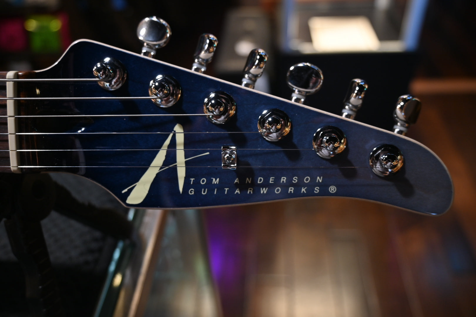 Tom Anderson Drop Top - Arctic Blue Surf Guitar #322P - Danville Music